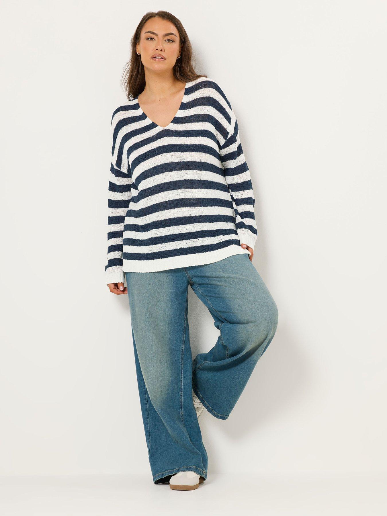 yours-curve-tape-yarn-stripe-jumperback