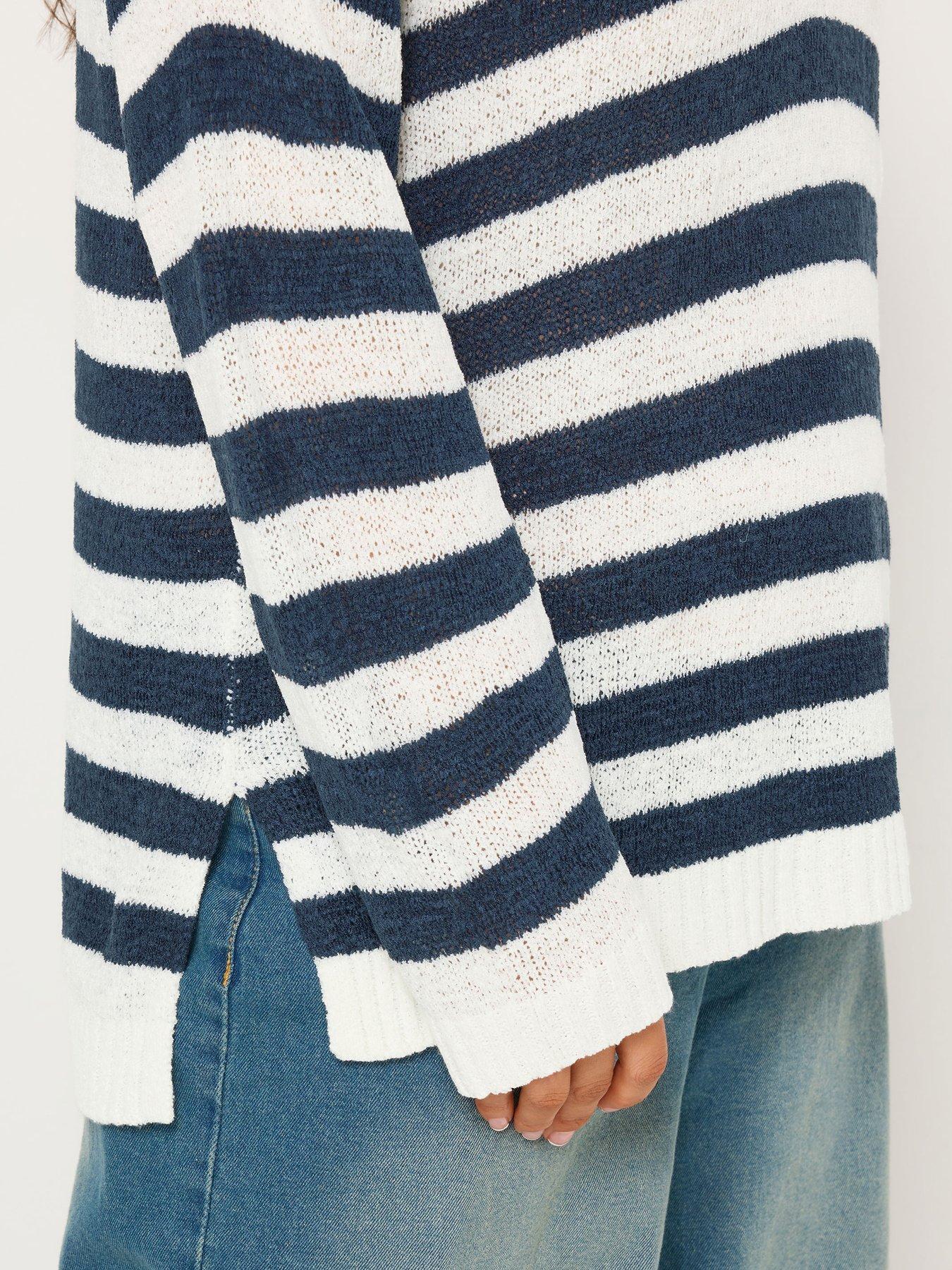 yours-curve-tape-yarn-stripe-jumperoutfit