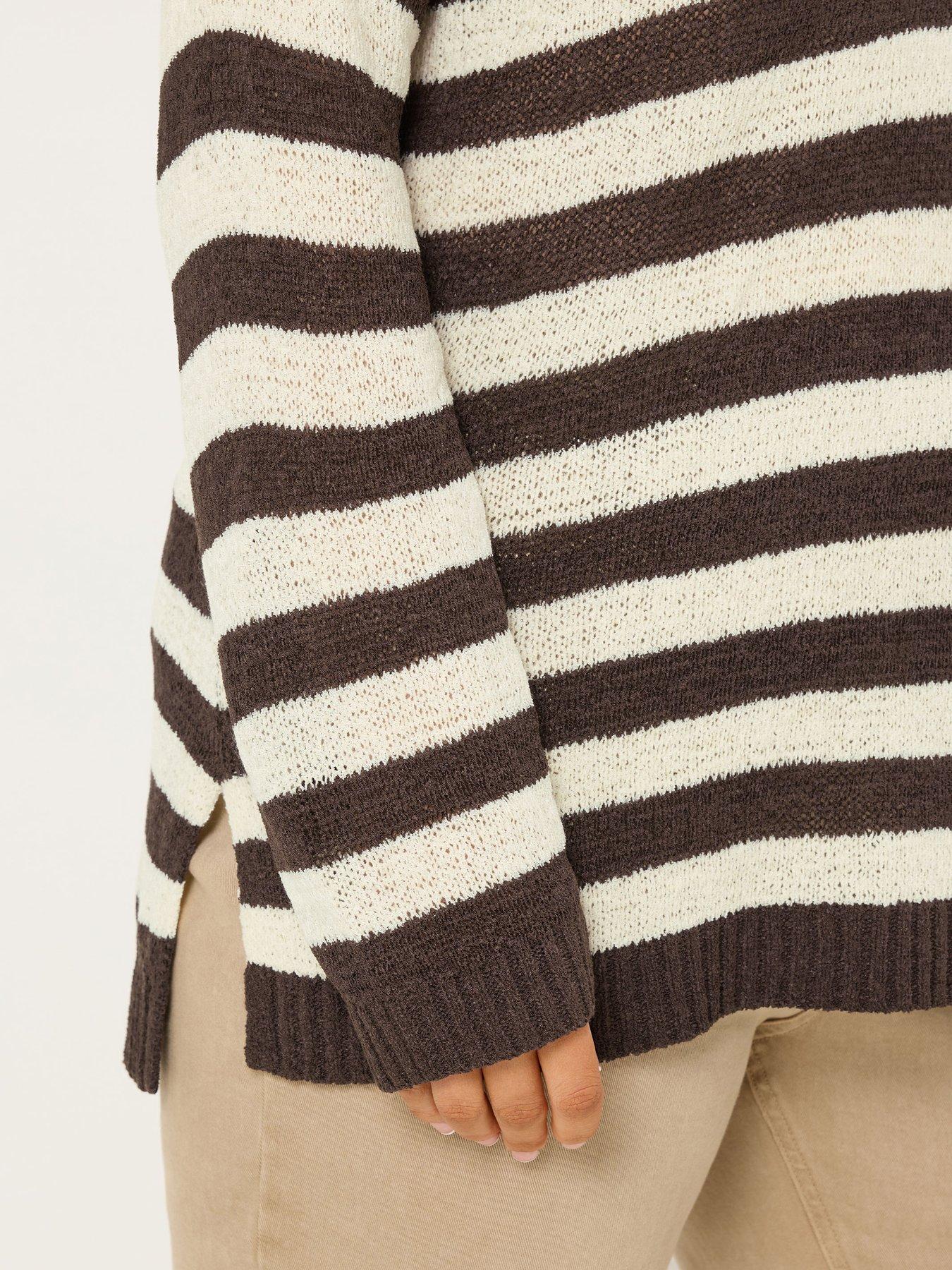 yours-curve-tape-yarn-stripe-jumperoutfit