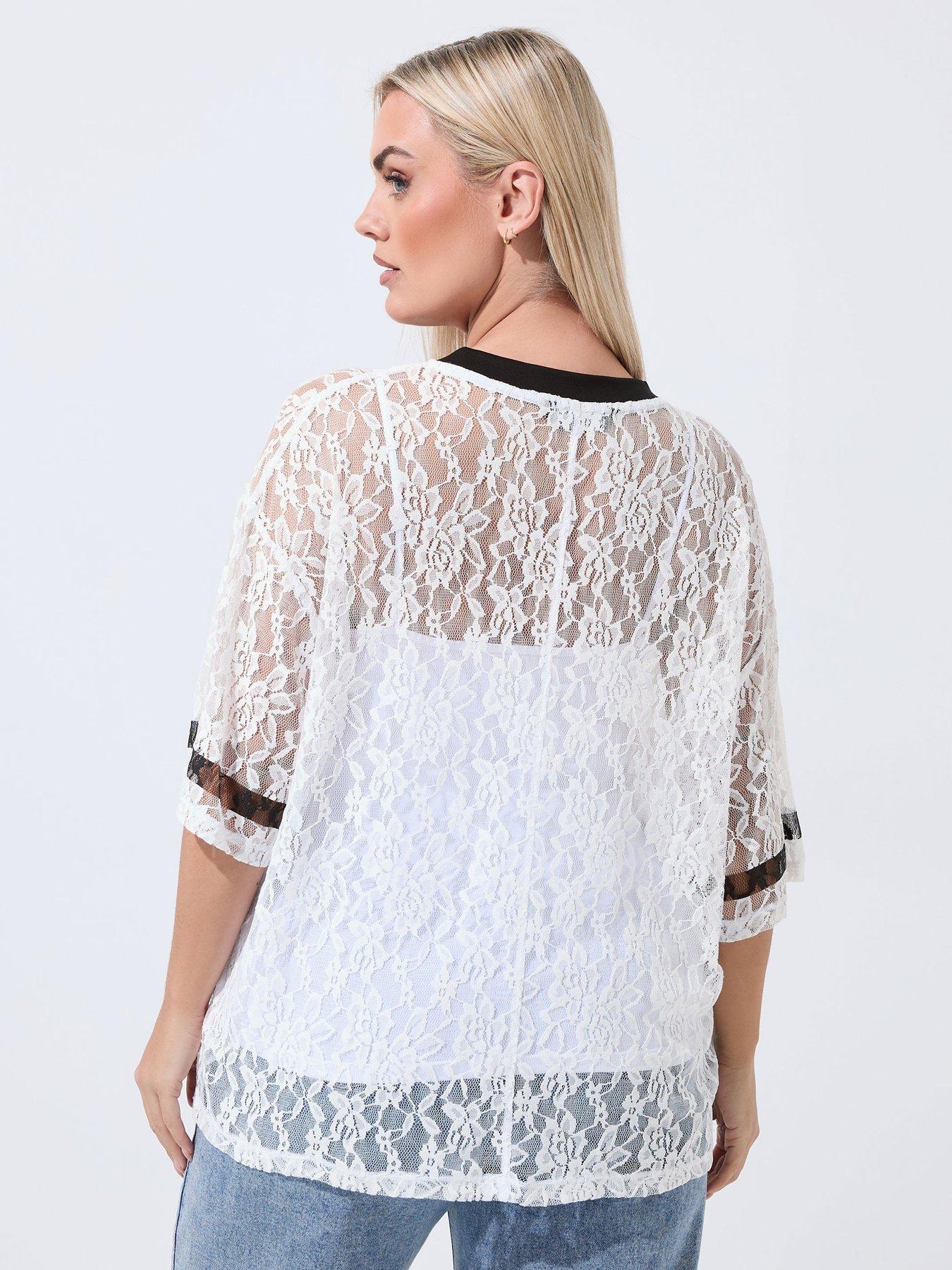 yours-curve-lace-printed-v-neck-topstillFront
