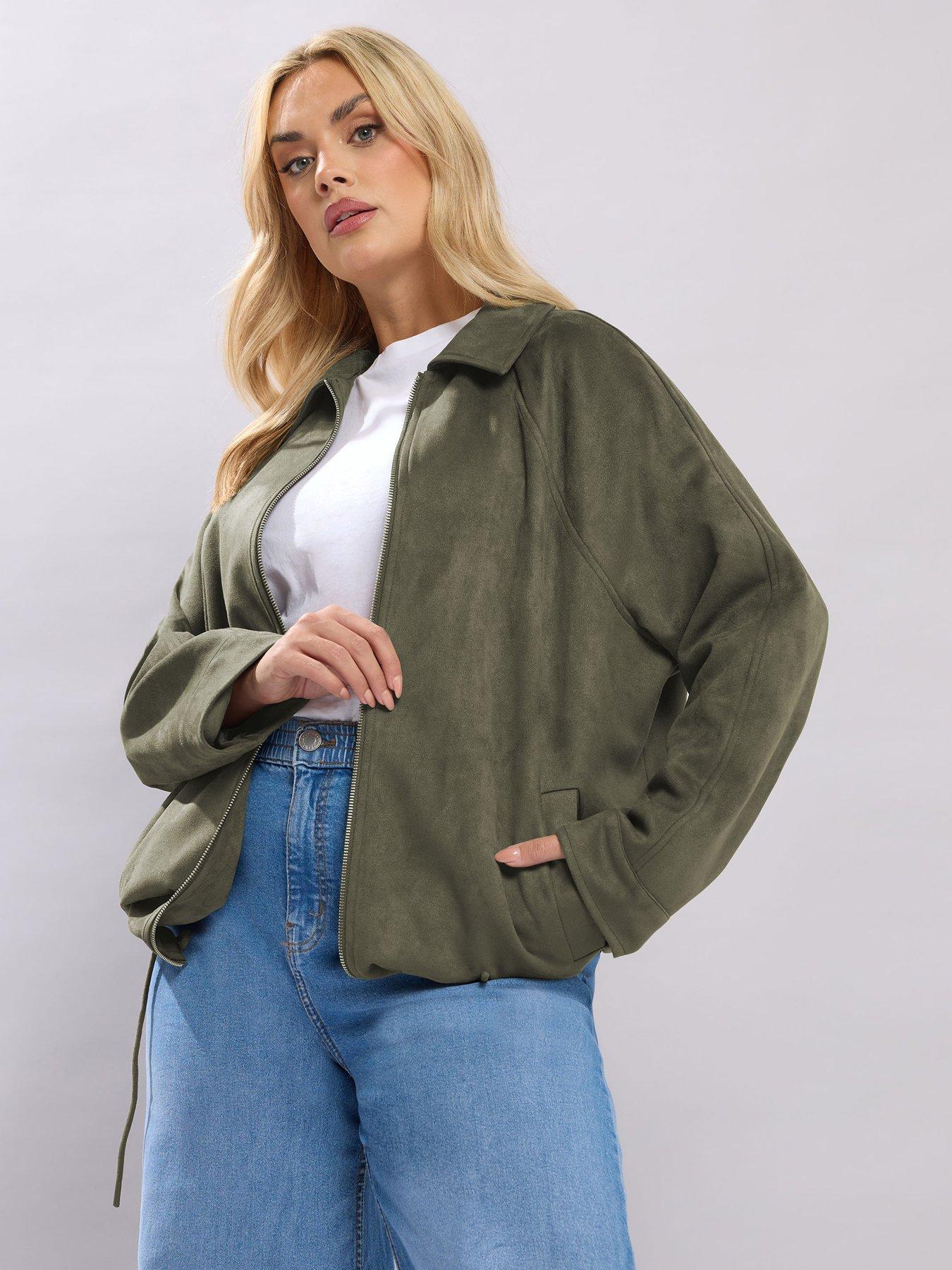 yours-curve-faux-suede-bomber-jacket-greenoutfit
