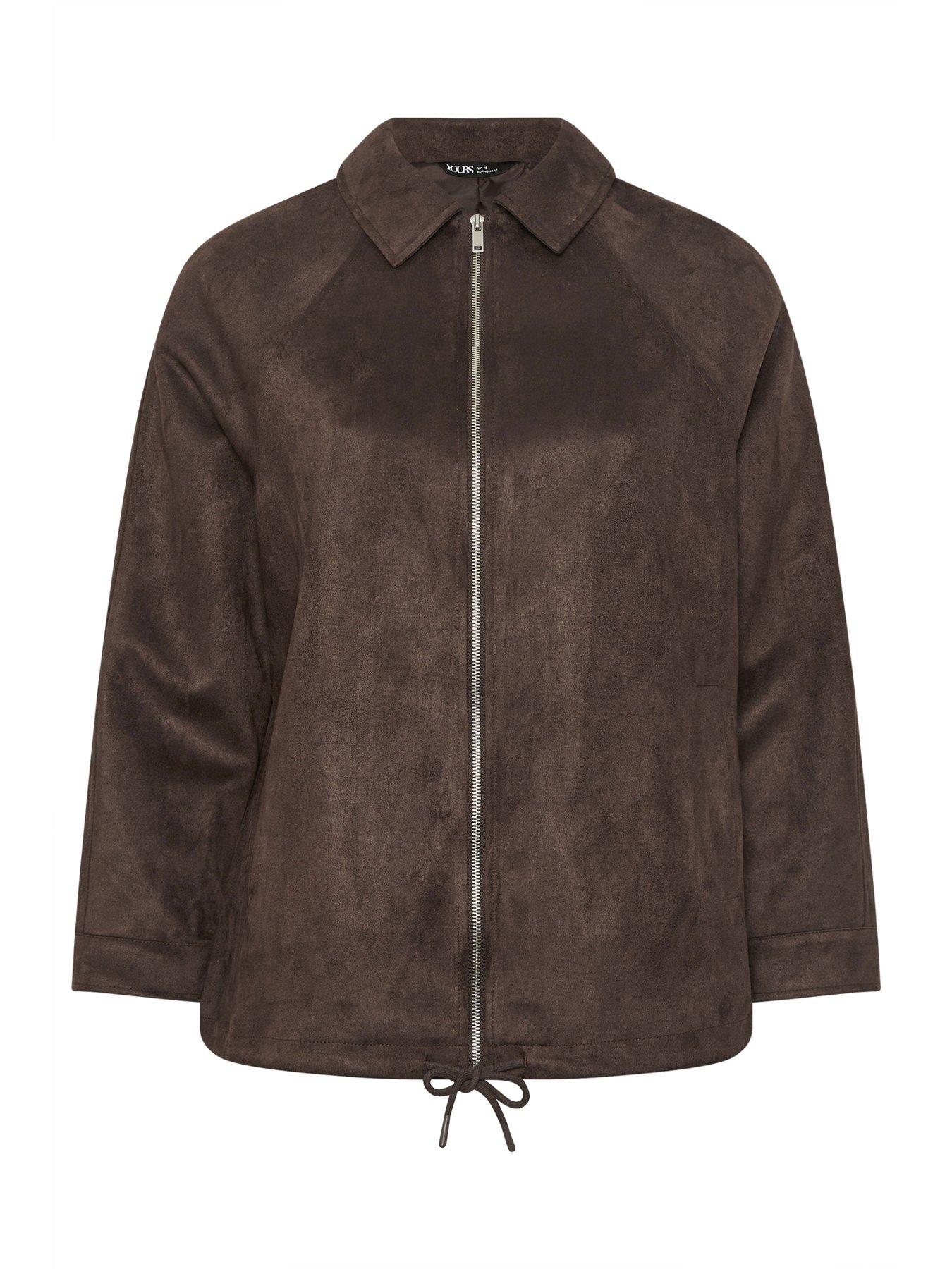 yours-curve-suedette-bomber-browndetail