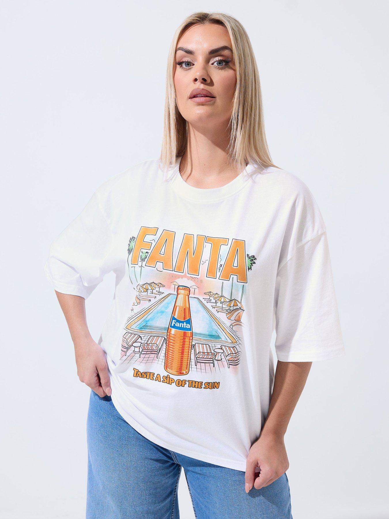 Image 1 of 5 of Yours Curve Fanta T-shirt