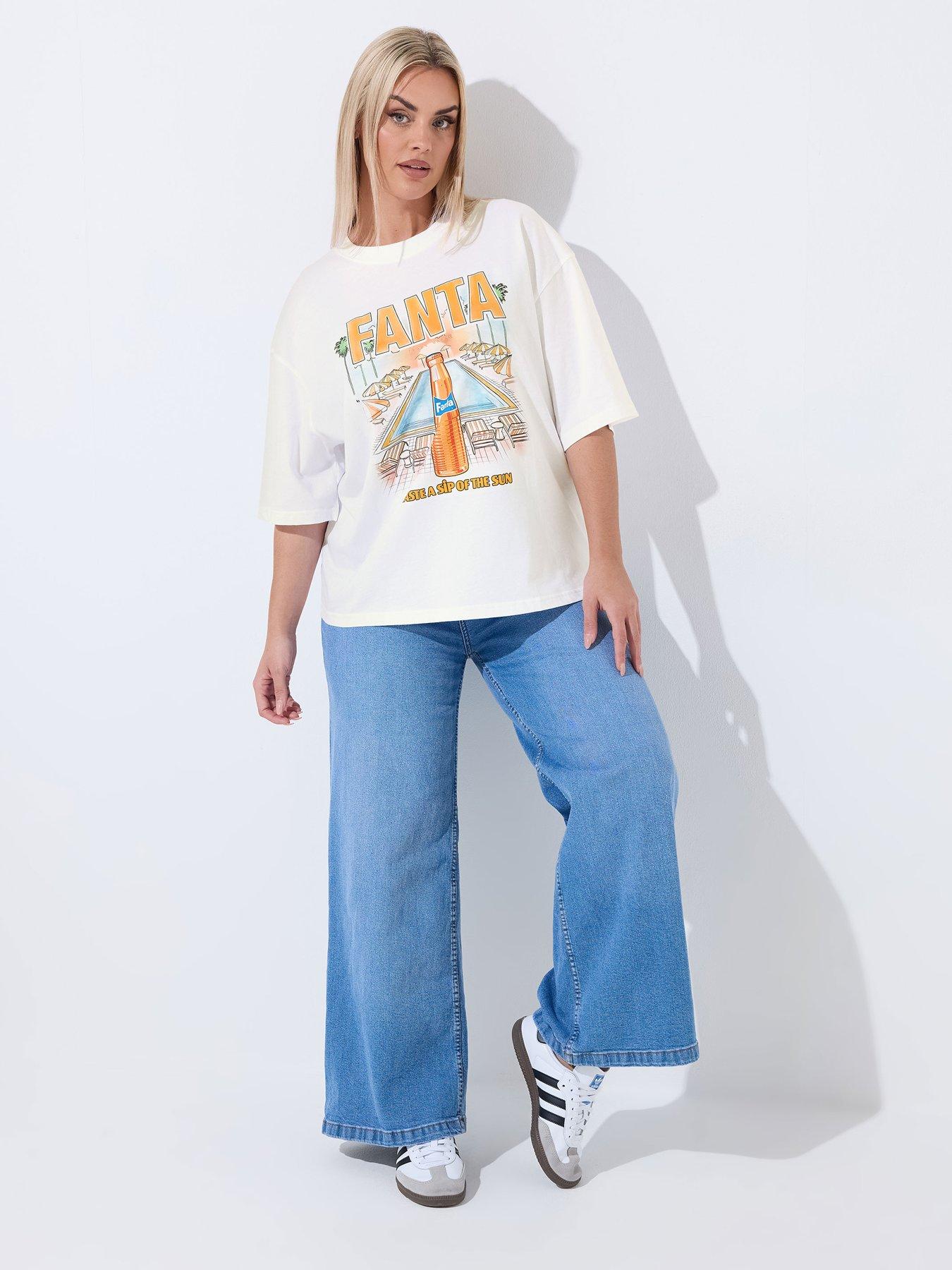 Image 3 of 5 of Yours Curve Fanta T-shirt