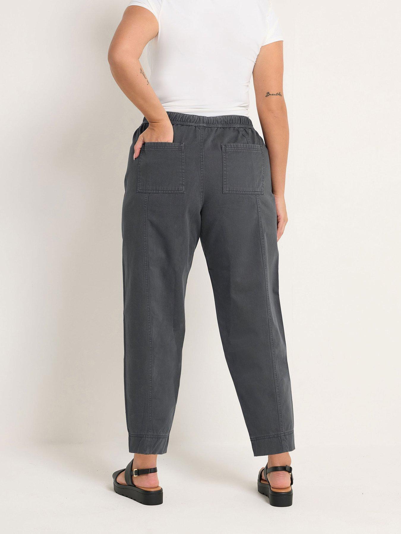 Image 2 of 5 of Yours Curve Twill Tapered Trouser - Grey