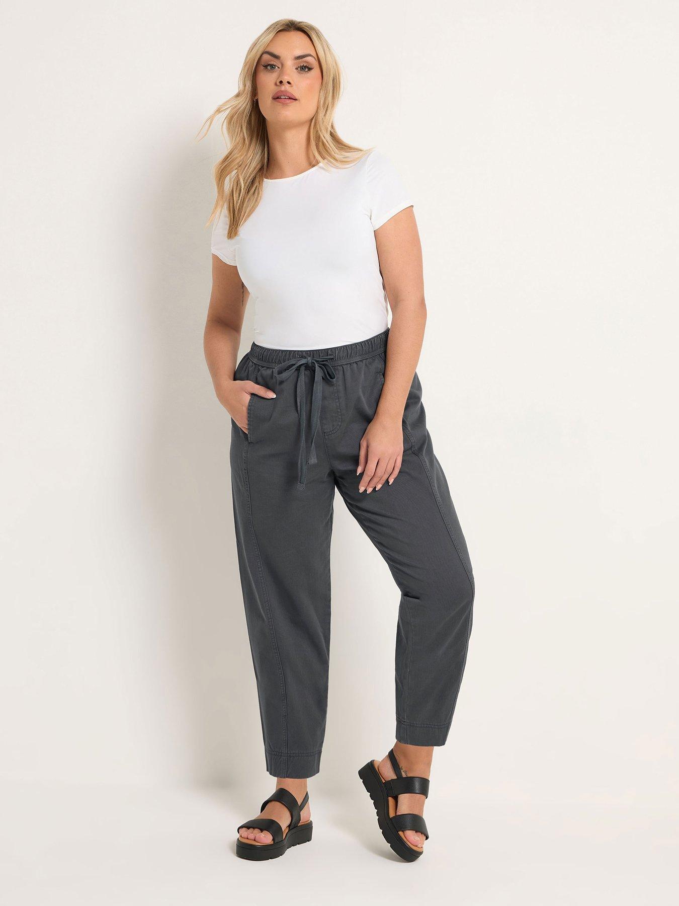 Image 3 of 5 of Yours Curve Twill Tapered Trouser - Grey