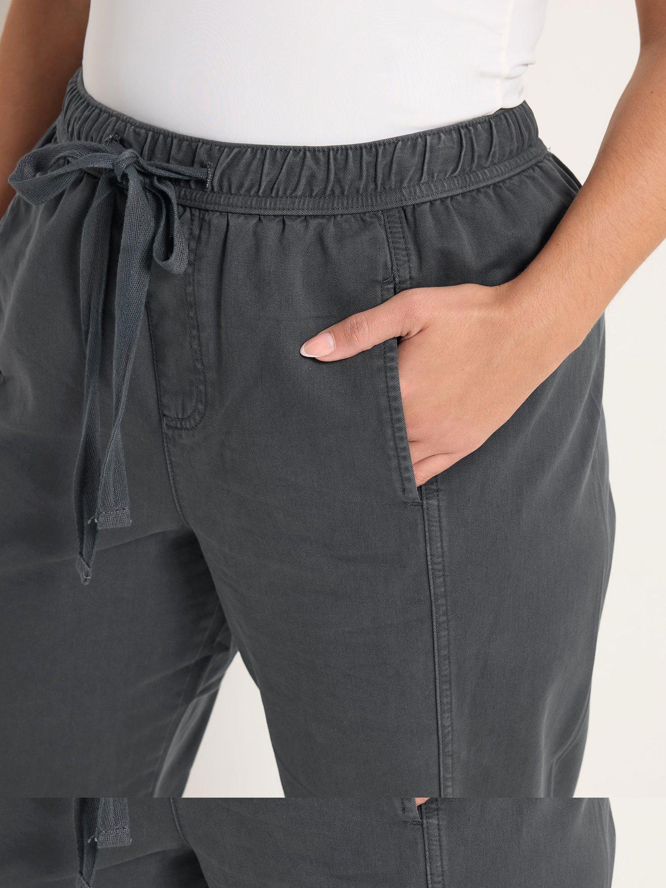 Image 4 of 5 of Yours Curve Twill Tapered Trouser - Grey