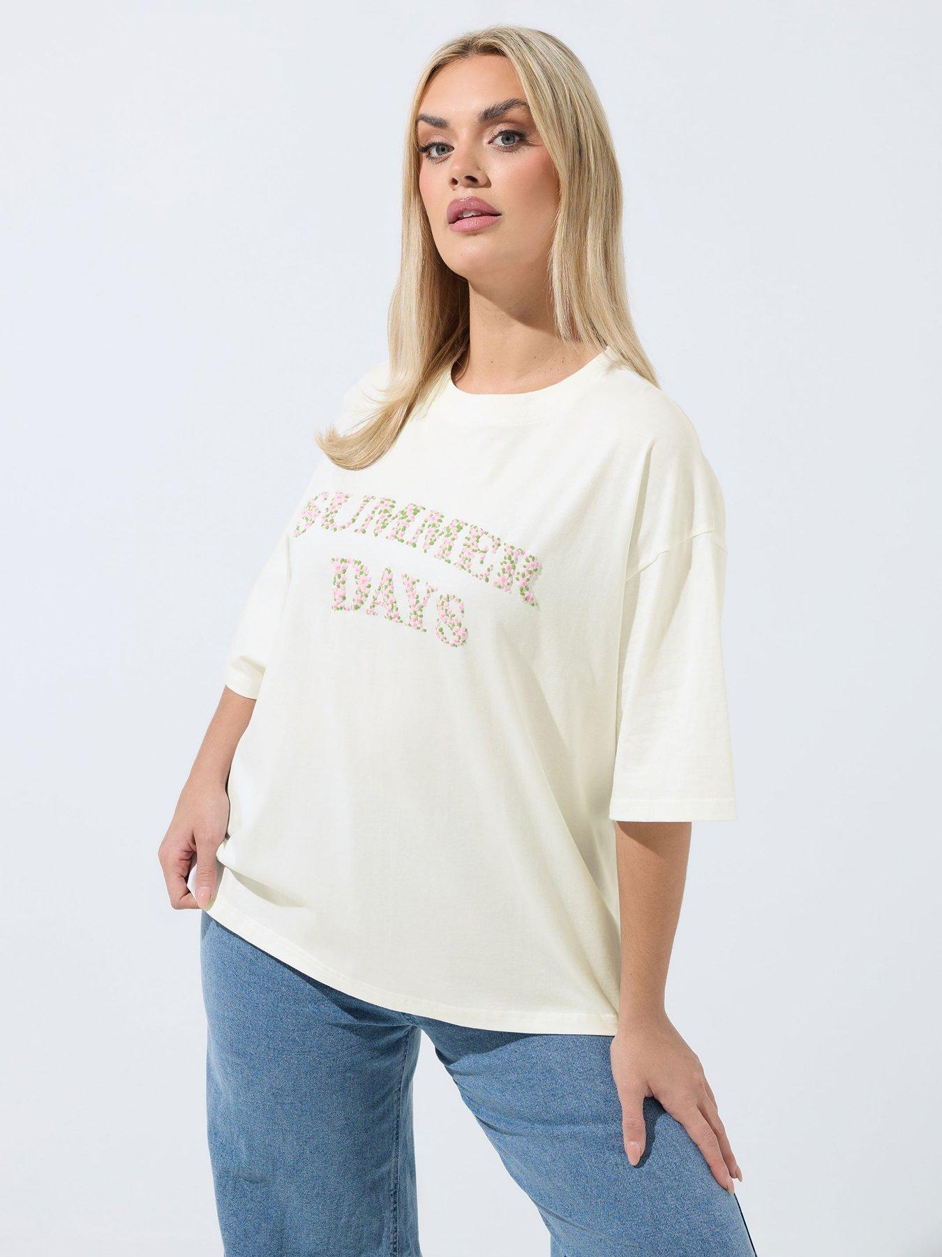 yours-curve-summer-days-short-sleeve-t-shirt-whitefront