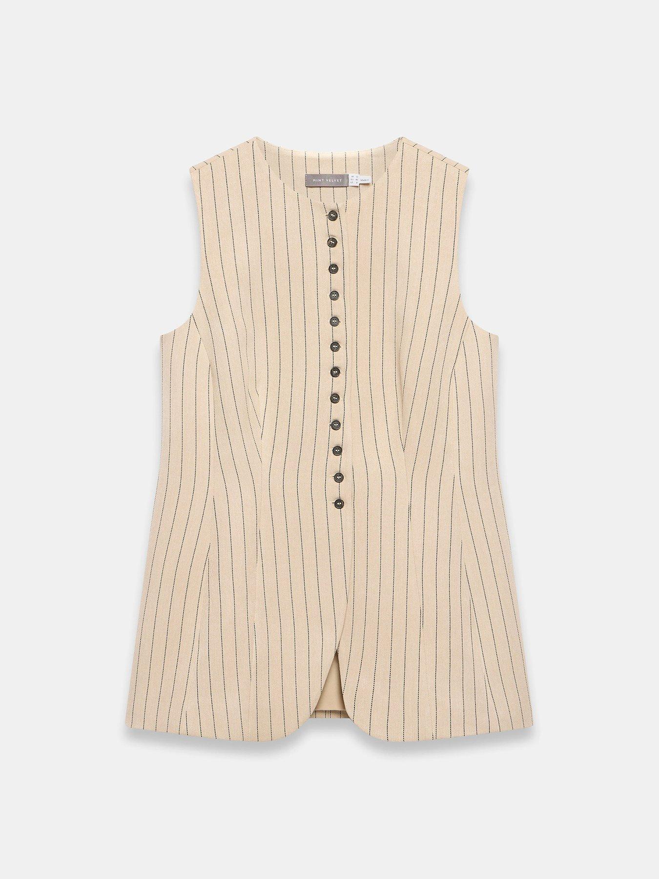 mint-velvet-pinstripe-waistcoat-neutraldetail