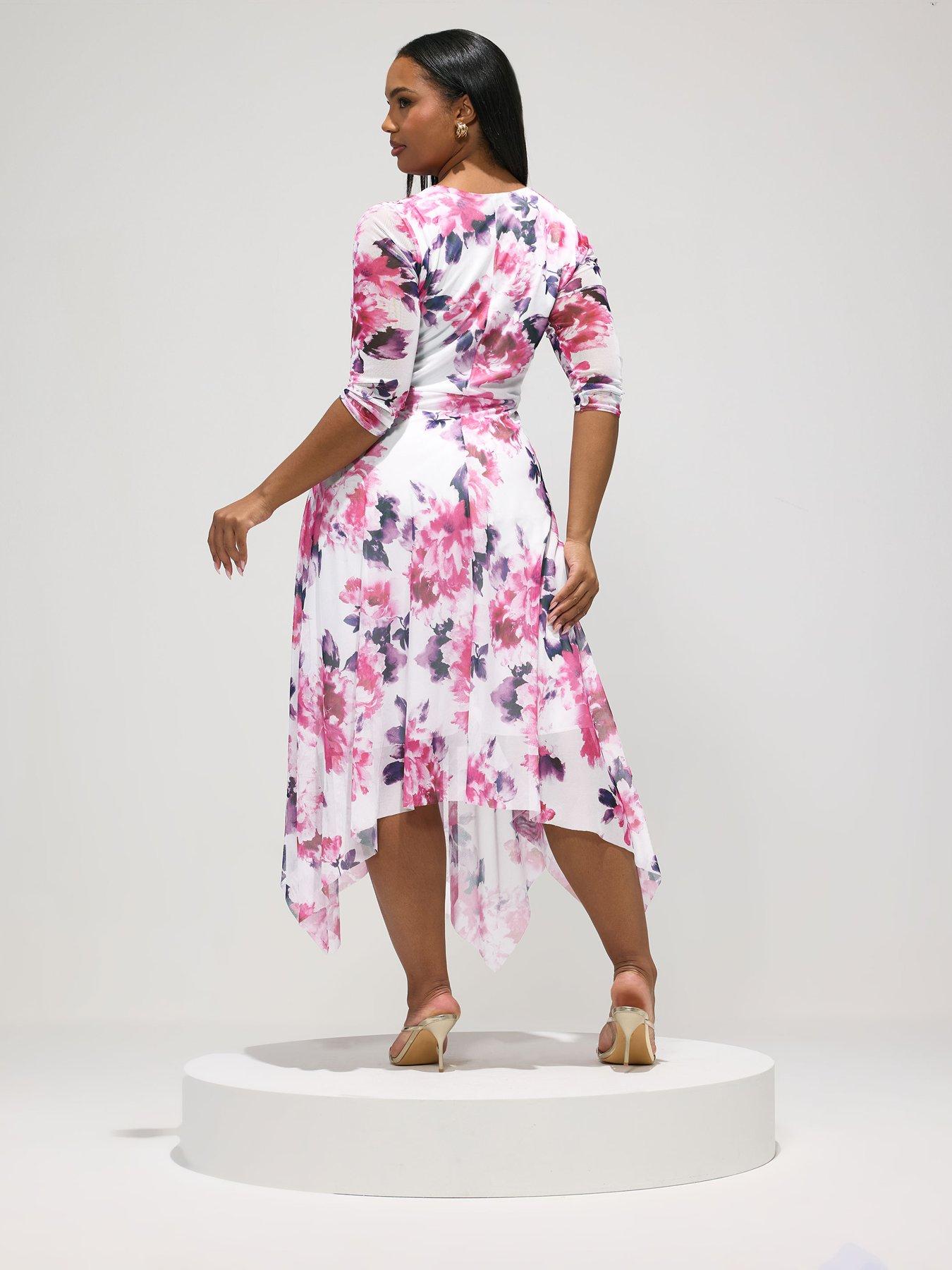 yours-curve-wrap-hanky-hem-mesh-dress-whitestillFront