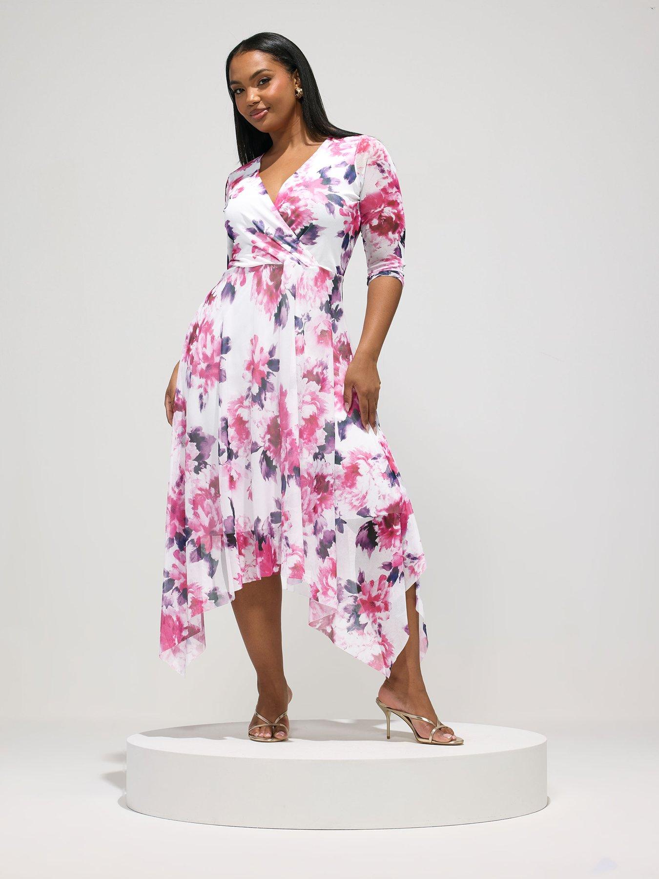 yours-curve-wrap-hanky-hem-mesh-dress-whiteback