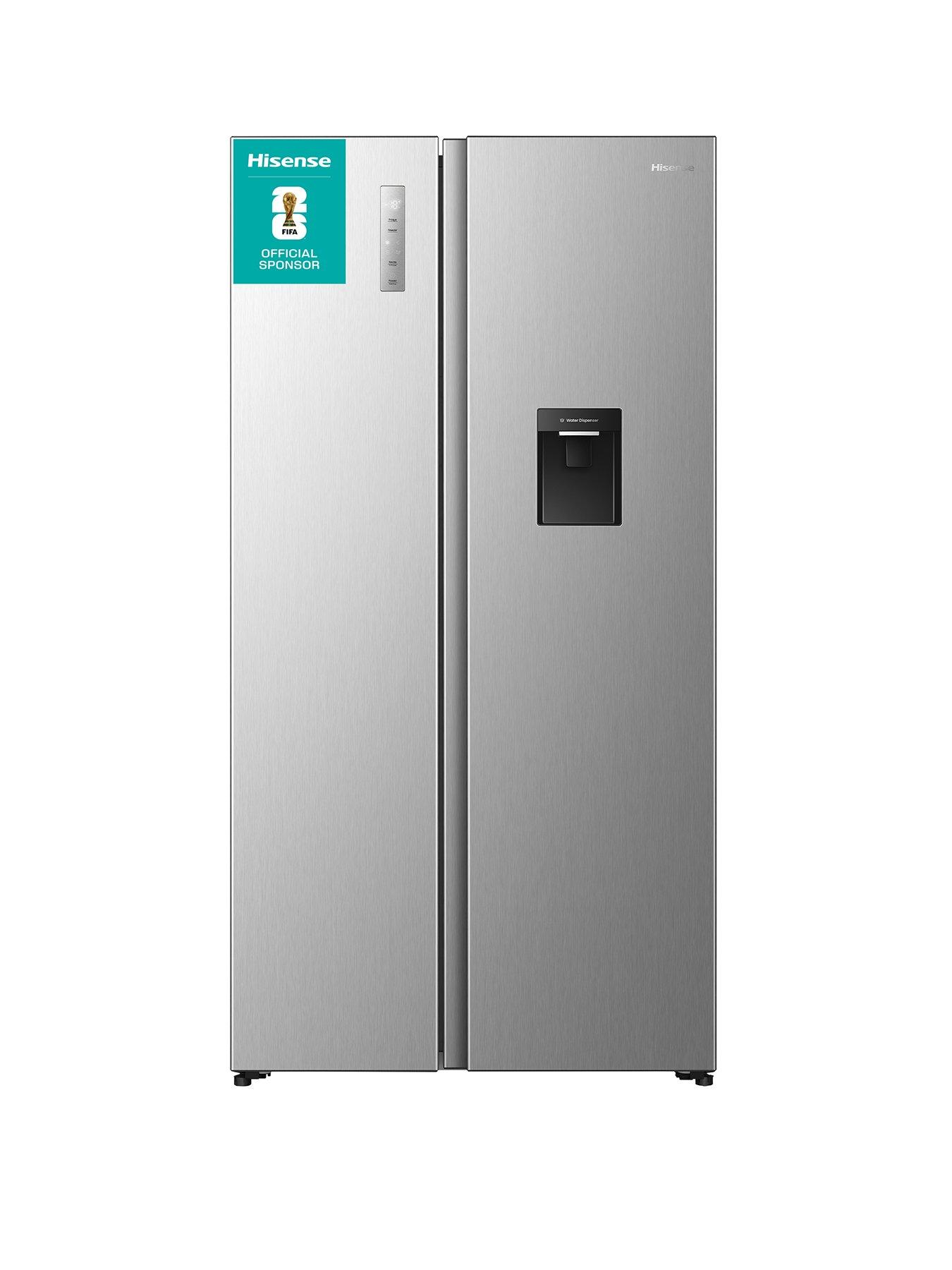 Image 1 of 7 of Hisense RS3P558NMID PureFlat American Side-By-Side Fridge Freezer - D Rated - Stainless