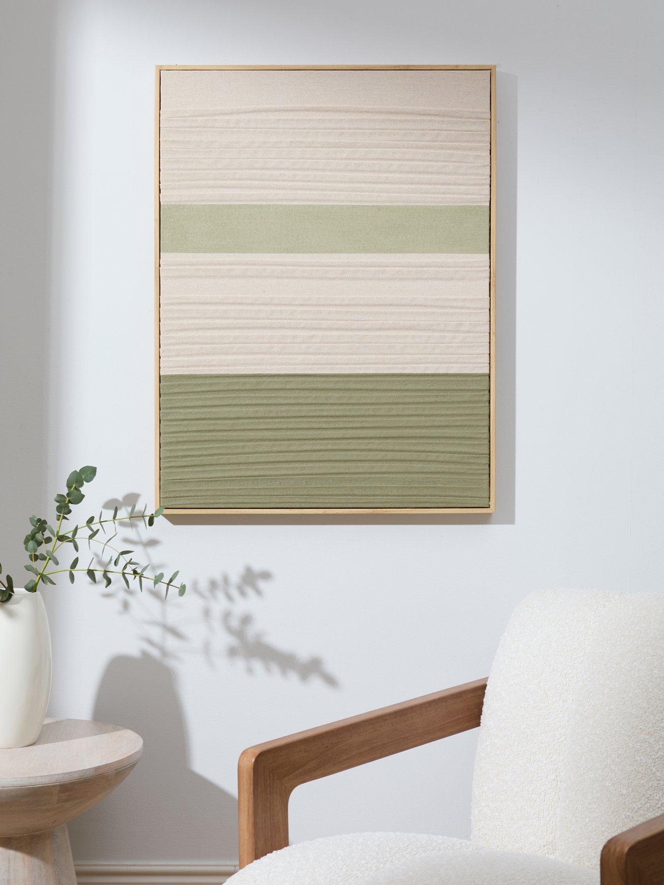 The Very Collection Green/White Blocked Capped Canvas 60x80cm - FSC® Certified