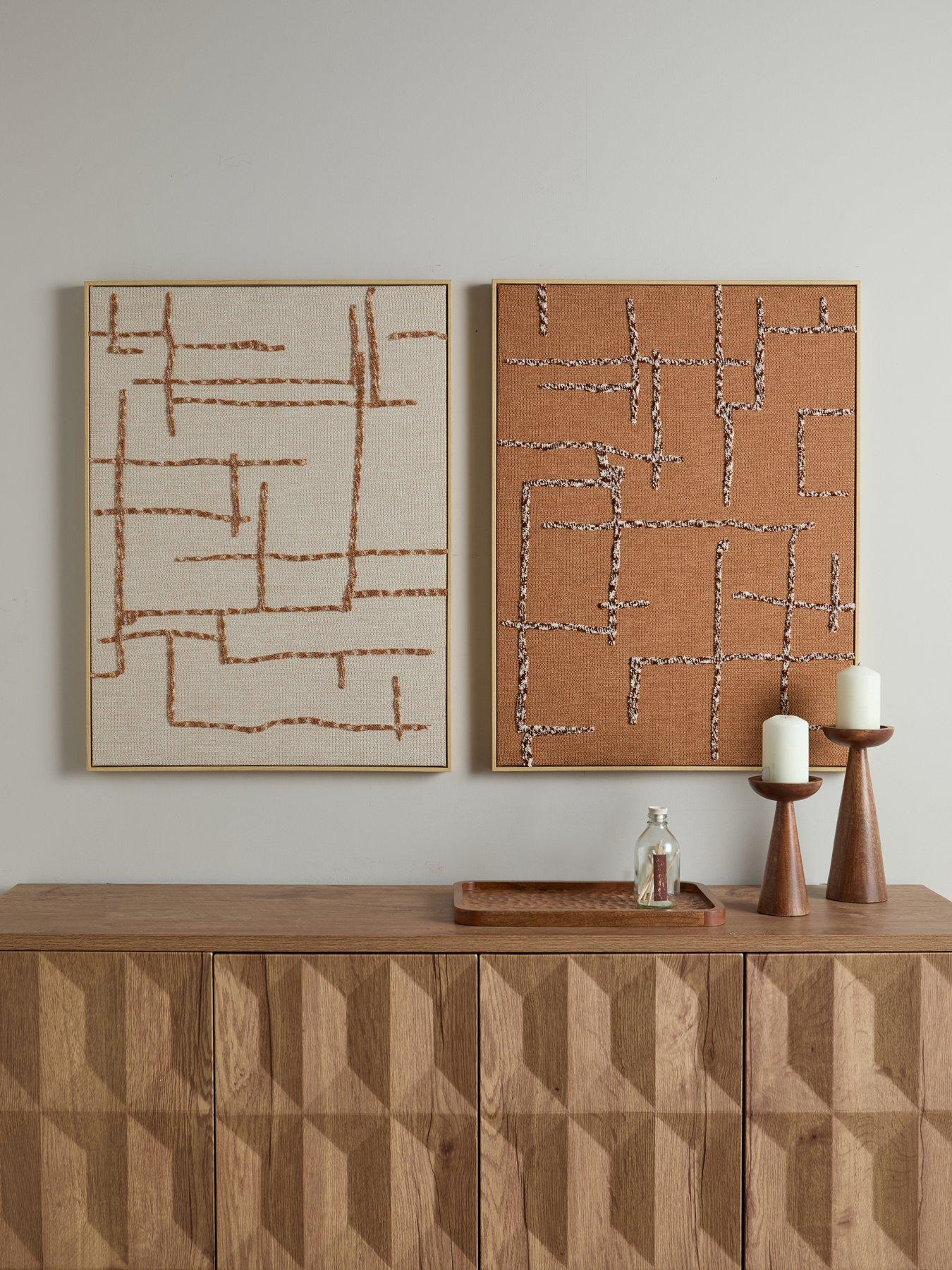 Image 1 of 7 of The Very Collection Set of 2 Embroidered Textured Canvas 60x80cm - FSC&reg; Certified