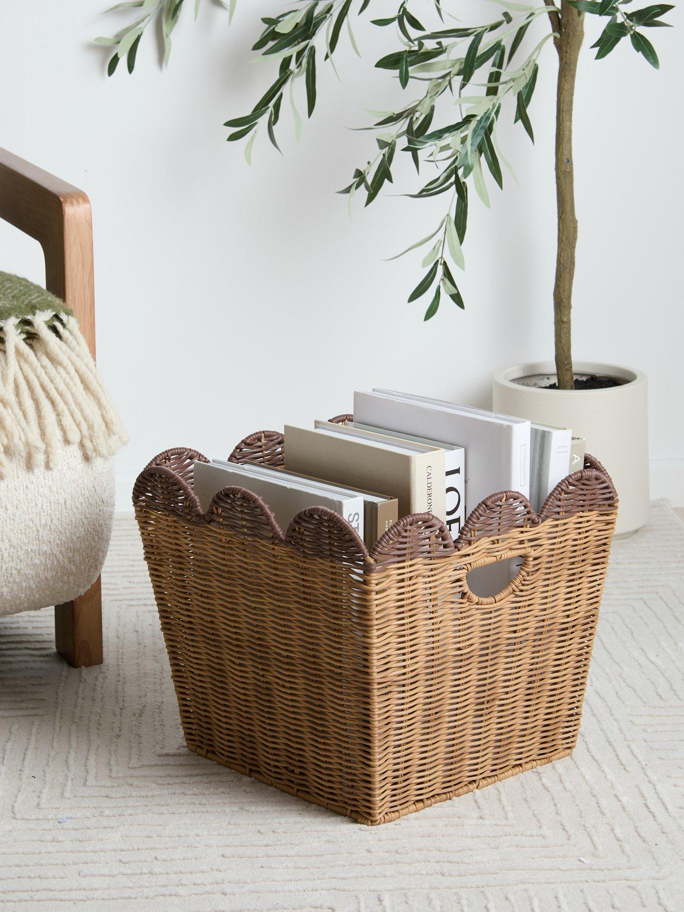 Image 1 of 8 of The Very Collection Scallop Edge Square Basket