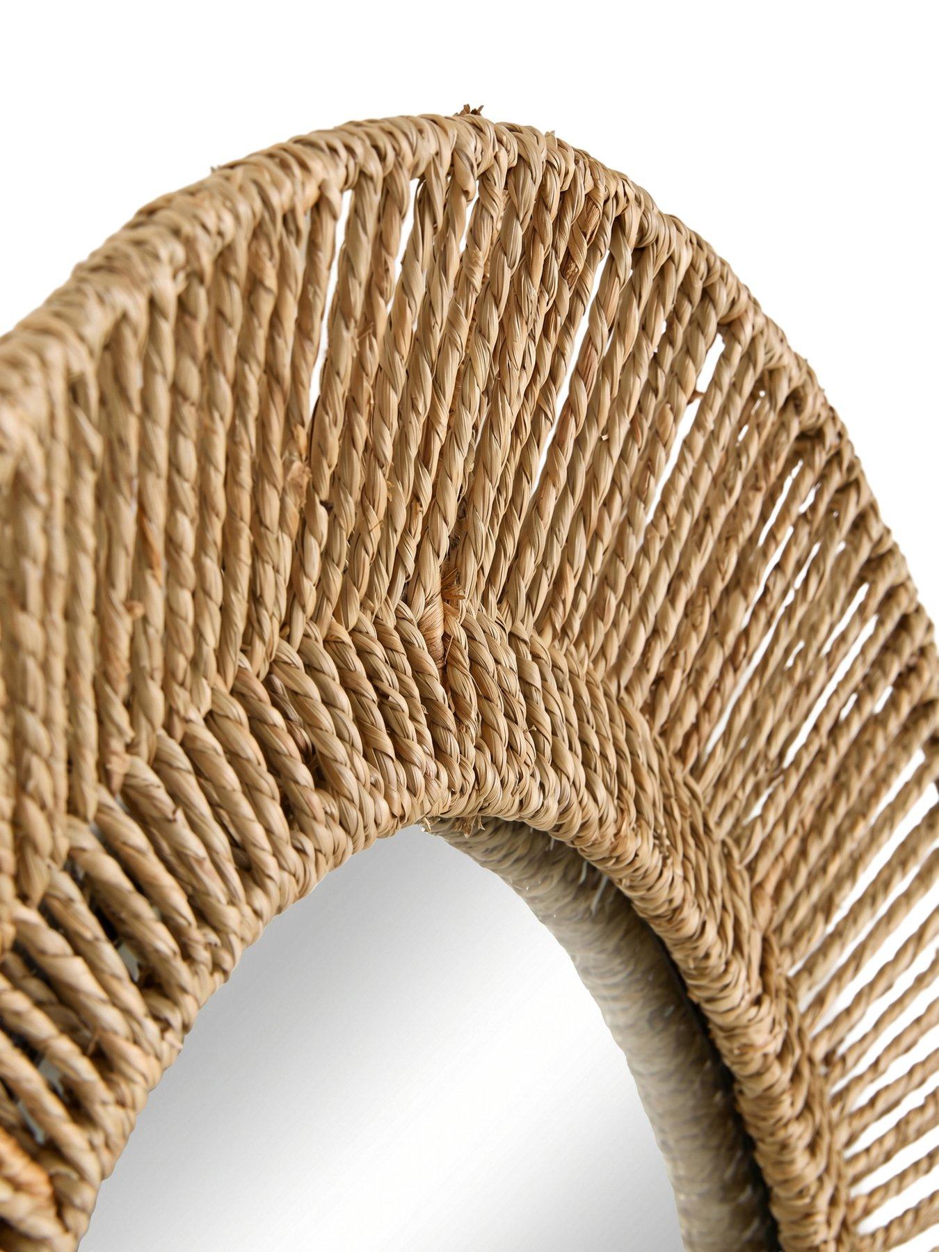 Image 5 of 7 of The Very Collection Pill Shape Rattan Mirror 60x90cm