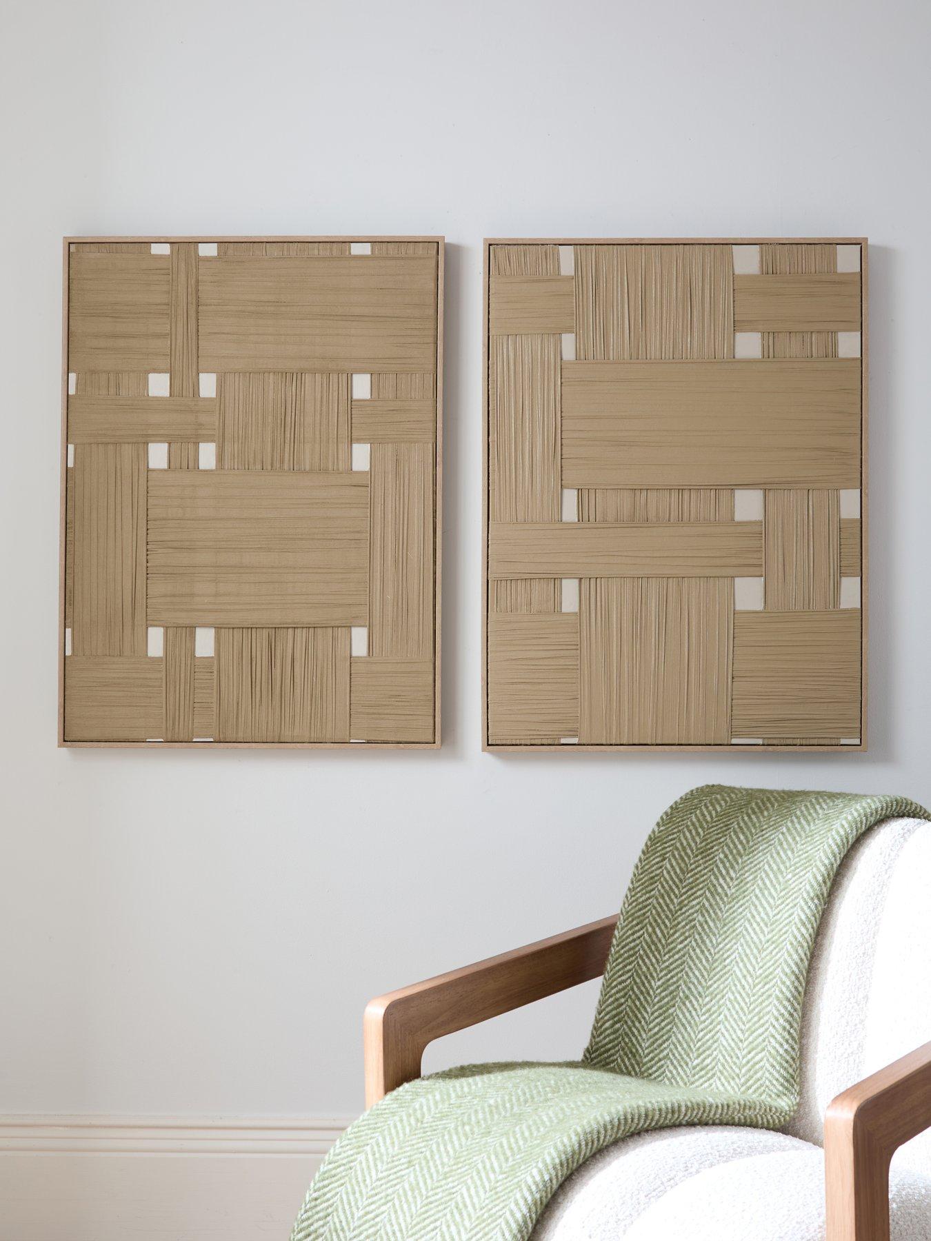 The Very Collection Set of 2 Brown Woven Fabric Canvas 60x80cm - FSC® Certified
