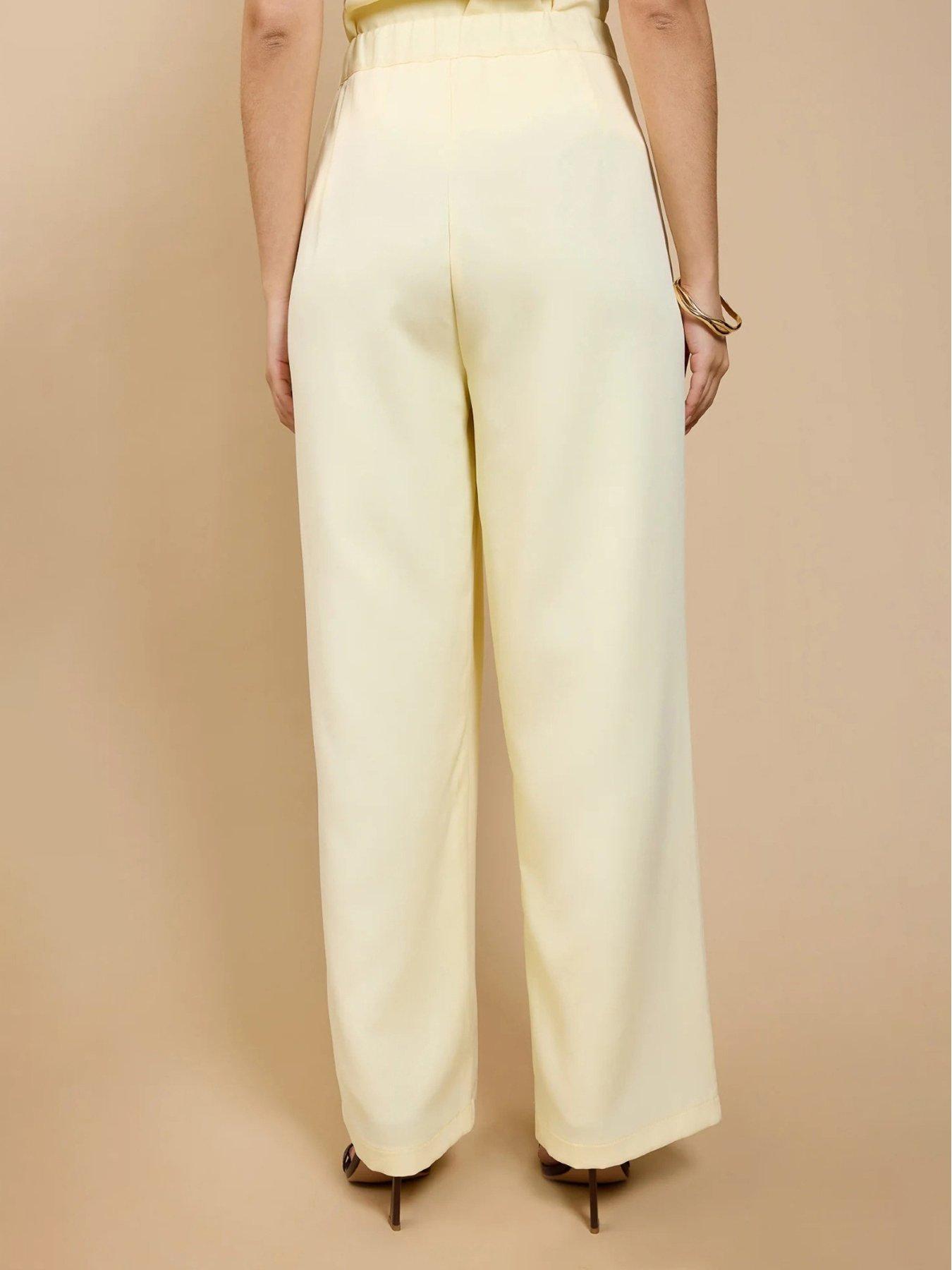 Image 2 of 4 of Little Mistress Wide Leg Trousers - Yellow