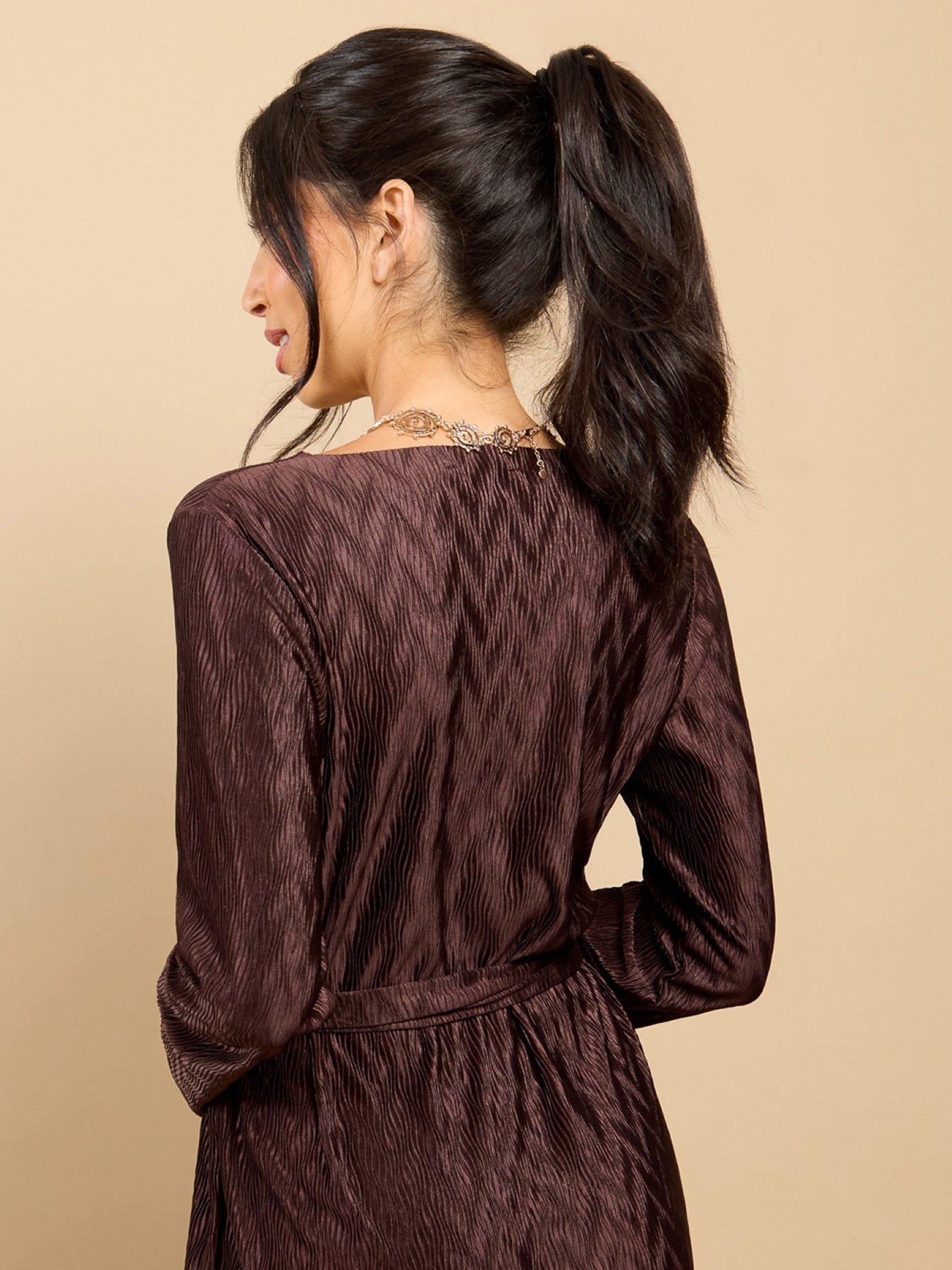little-mistress-plisse-longline-top-brownstillFront