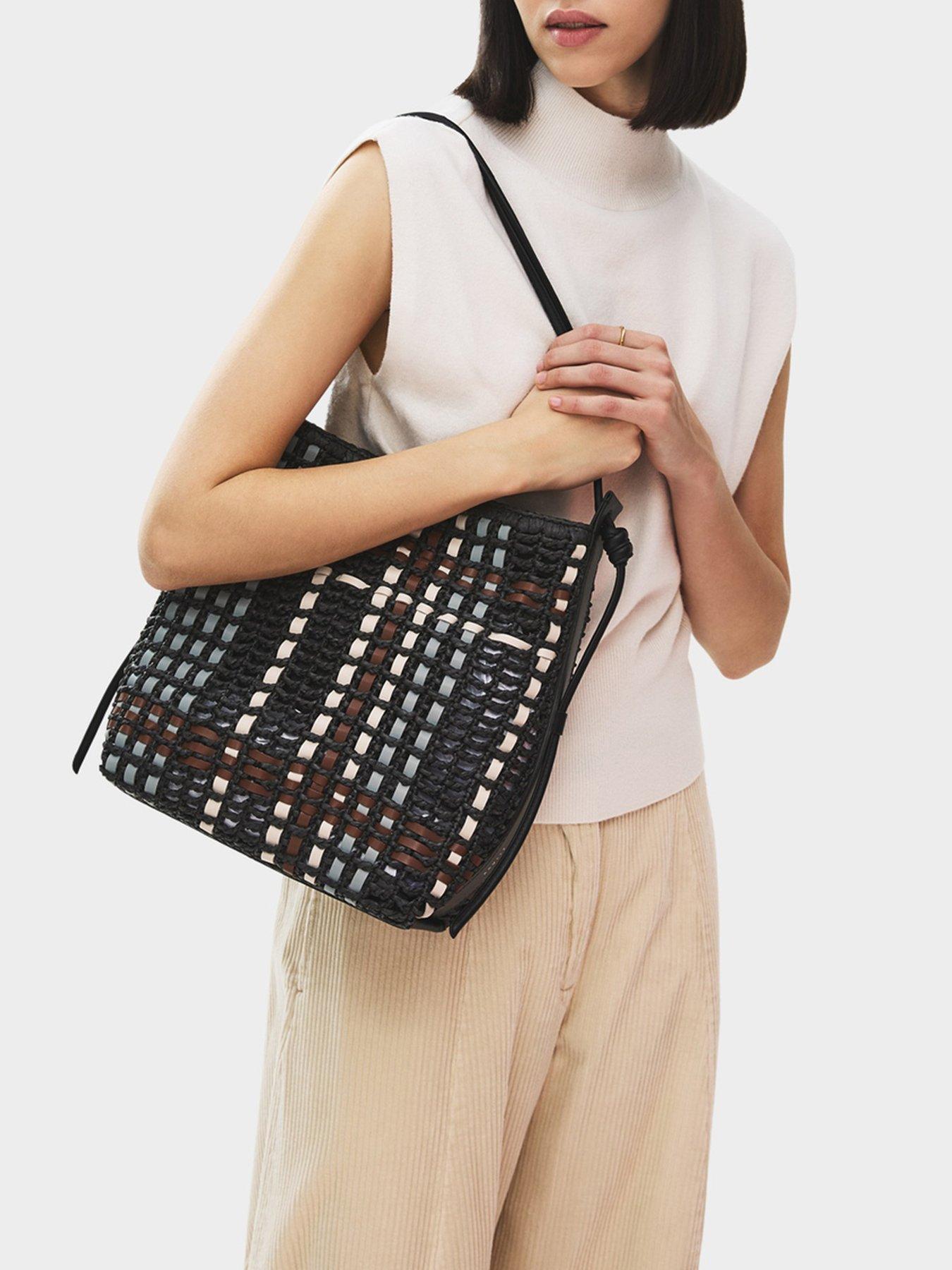 Image 2 of 5 of Radley The Camden - Raffia Check Medium Open Top Shoulder