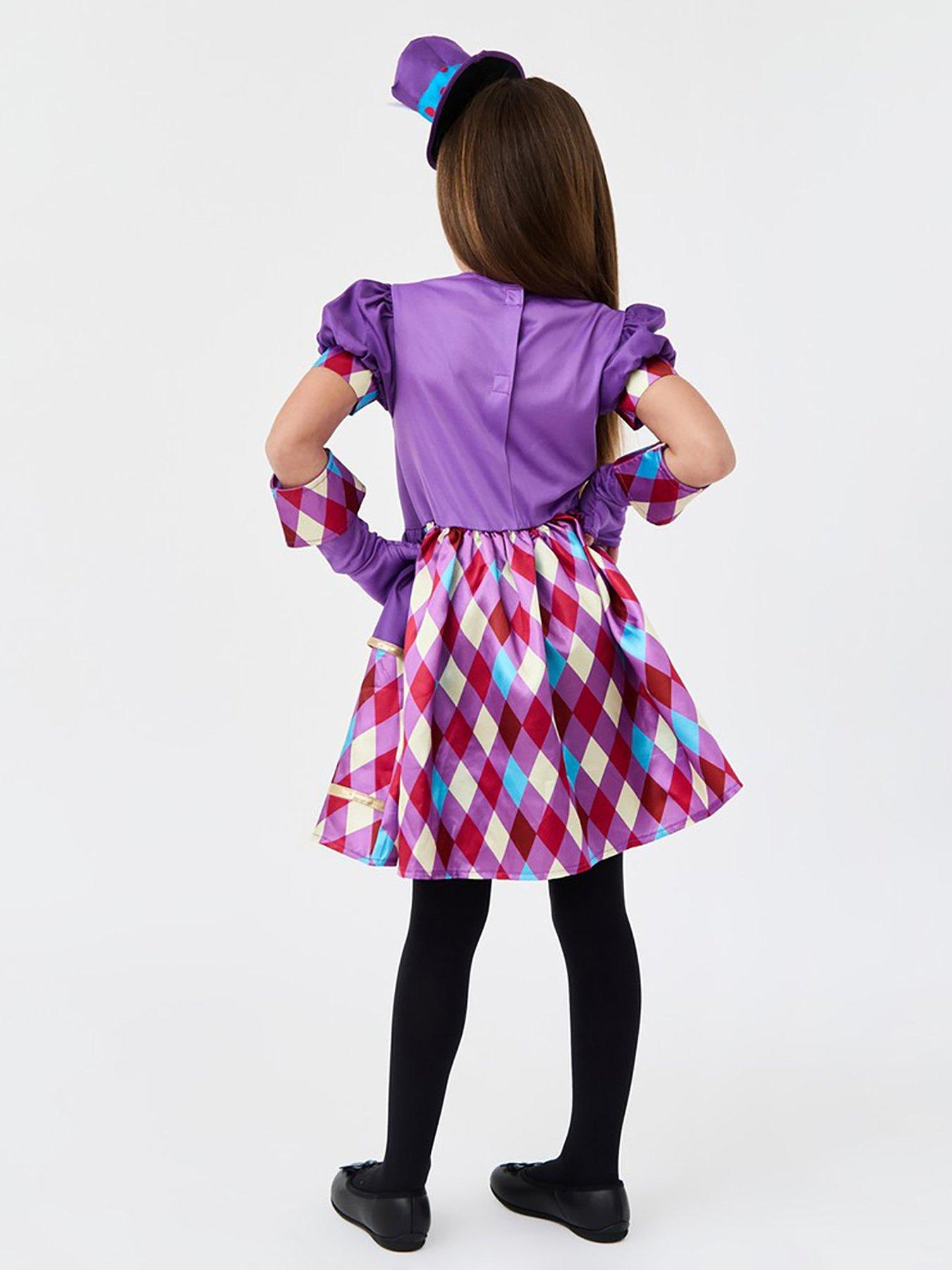 Image 2 of 6 of Alice in Wonderland Girls Miss Hatter Costume
