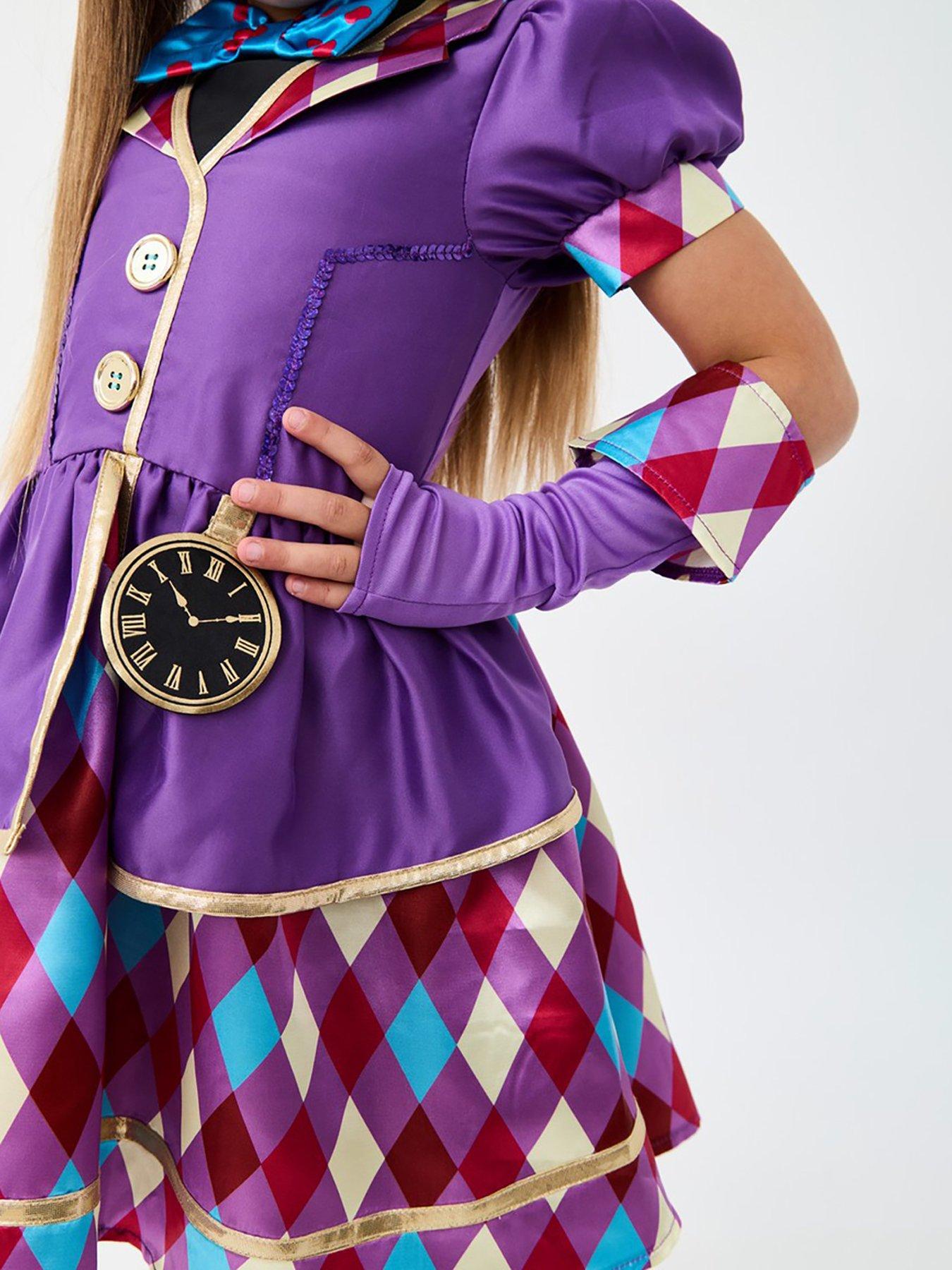 Image 4 of 6 of Alice in Wonderland Girls Miss Hatter Costume