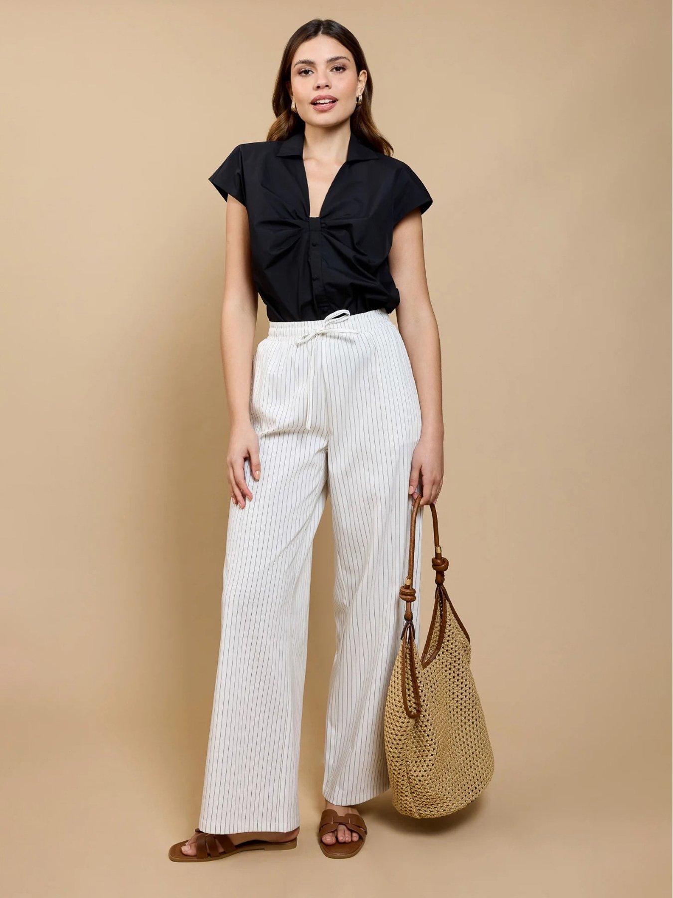 Little Mistress Stripe Trousers - Cream