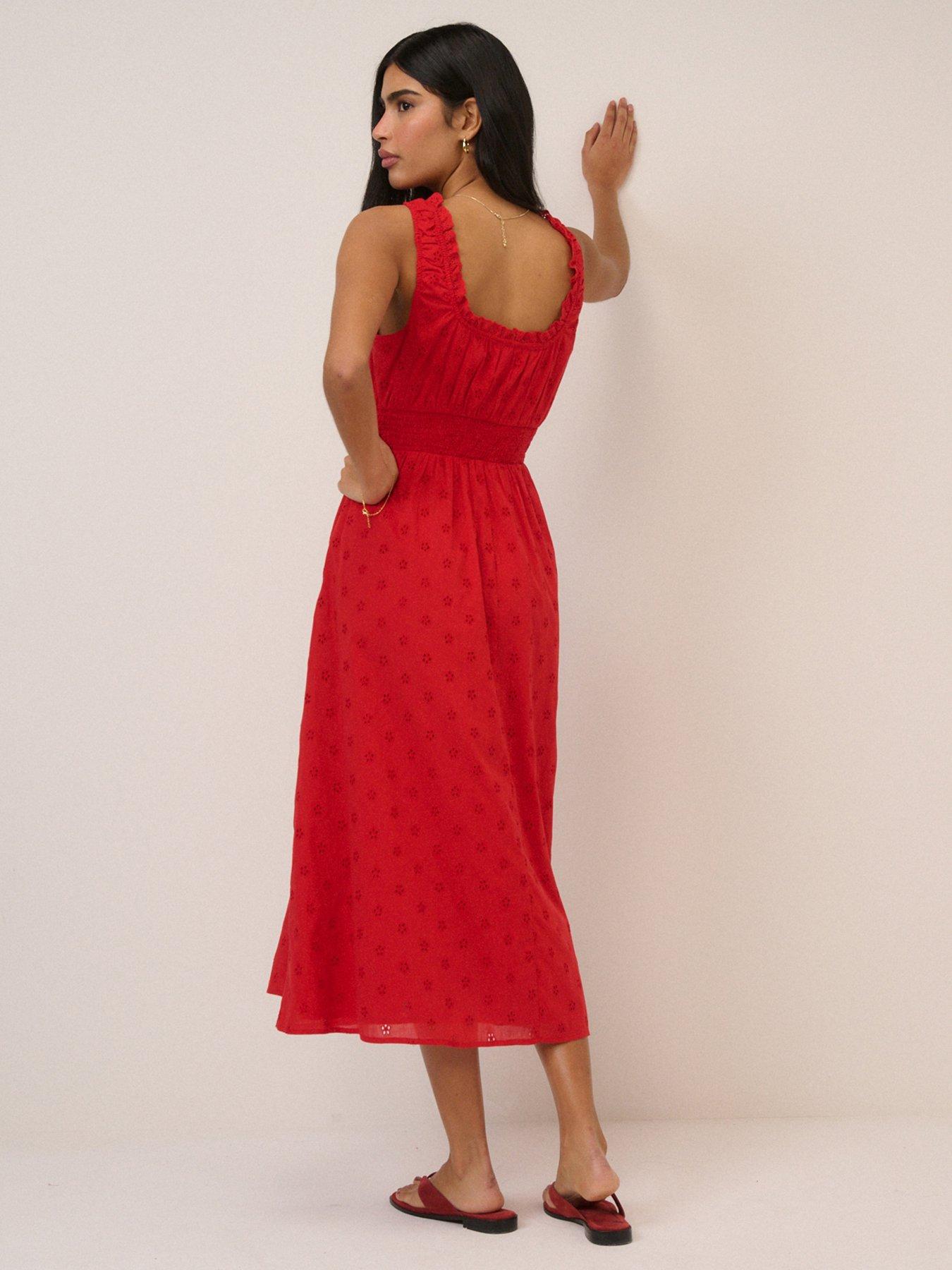 Image 2 of 6 of Nobodys Child Rylee Midi Dress - Red