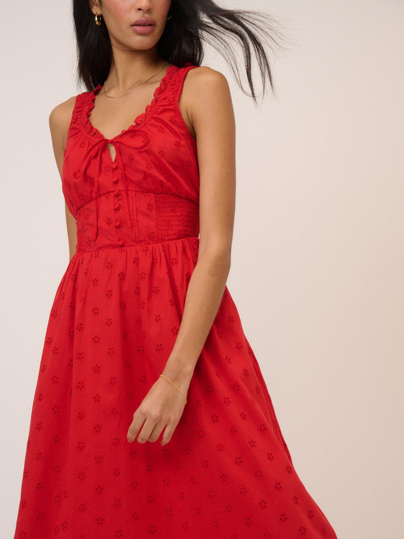 Image 5 of 6 of Nobodys Child Rylee Midi Dress - Red