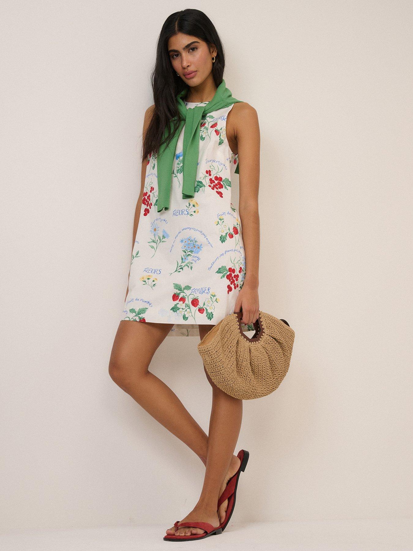 Image 1 of 4 of Nobodys Child Henley Mini Dress - White
