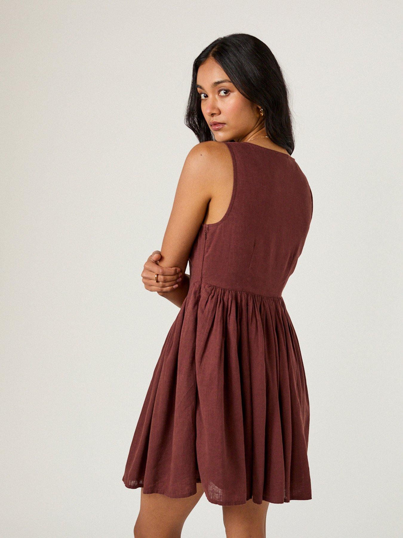 Image 2 of 5 of Nobodys Child Cora Mini Dress - Brown