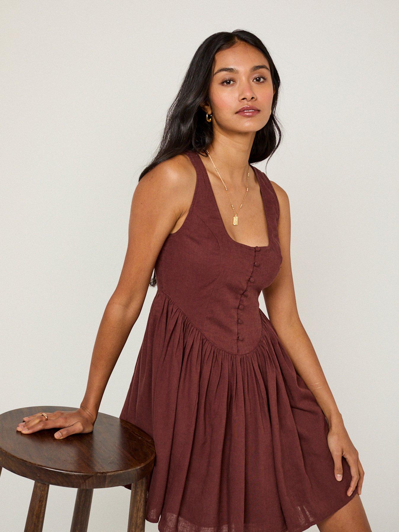 Image 5 of 5 of Nobodys Child Cora Mini Dress - Brown