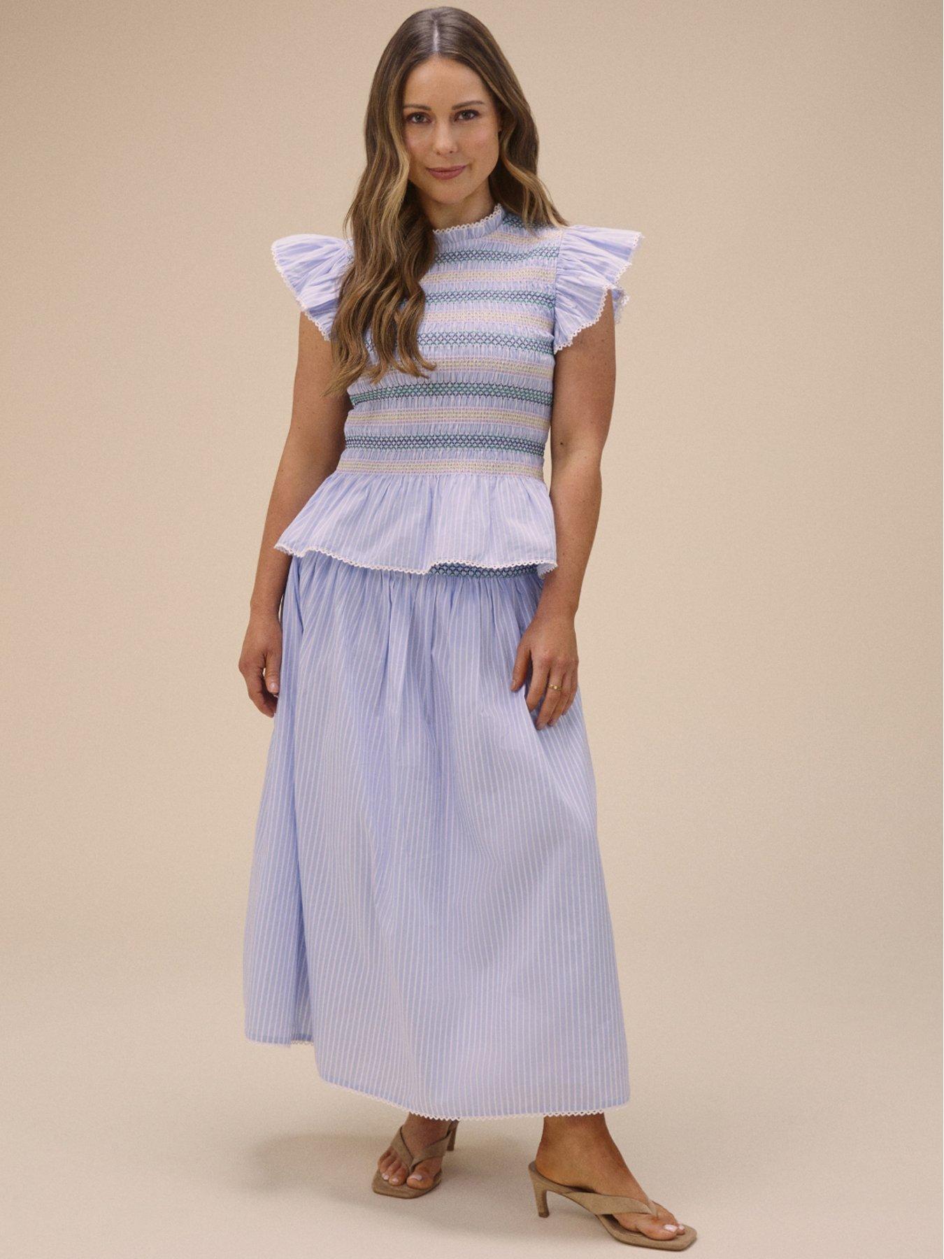 Nobodys Child Ronda Shirred Top - Blue