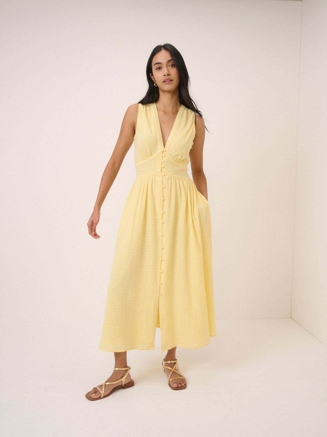 Nobodys Child Sleeveless Starlight Midi Dress - Yellow