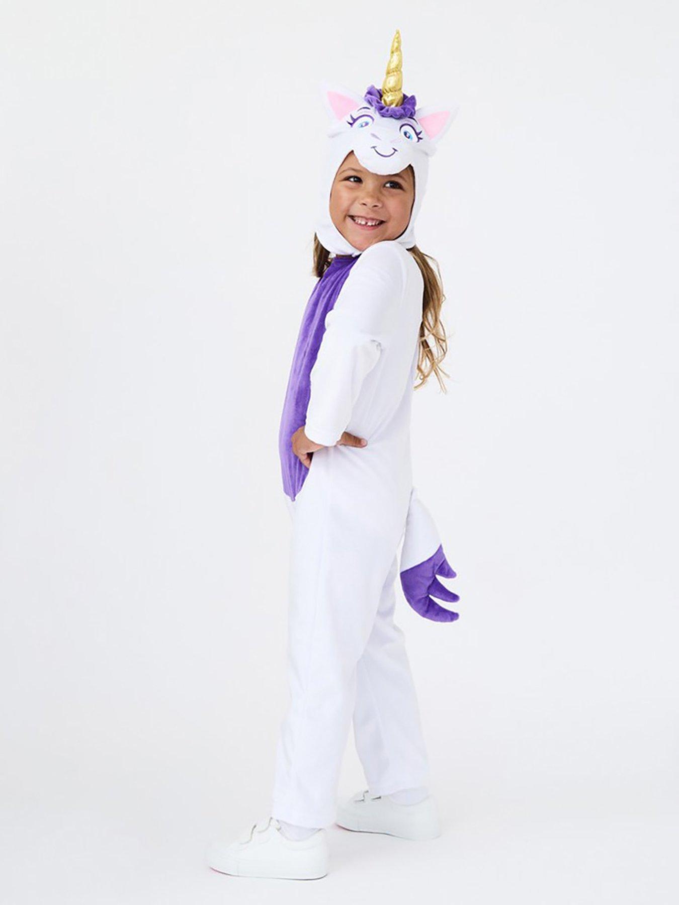 Image 3 of 6 of Girls Unicorn All In One With Hood
