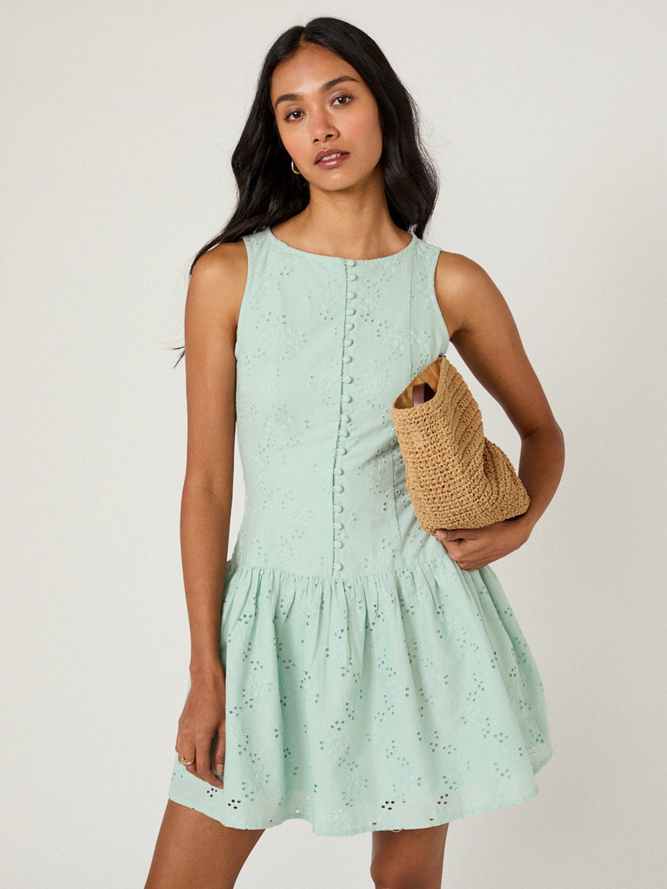 Nobodys Child Claudia Mini Dress - Mint Green