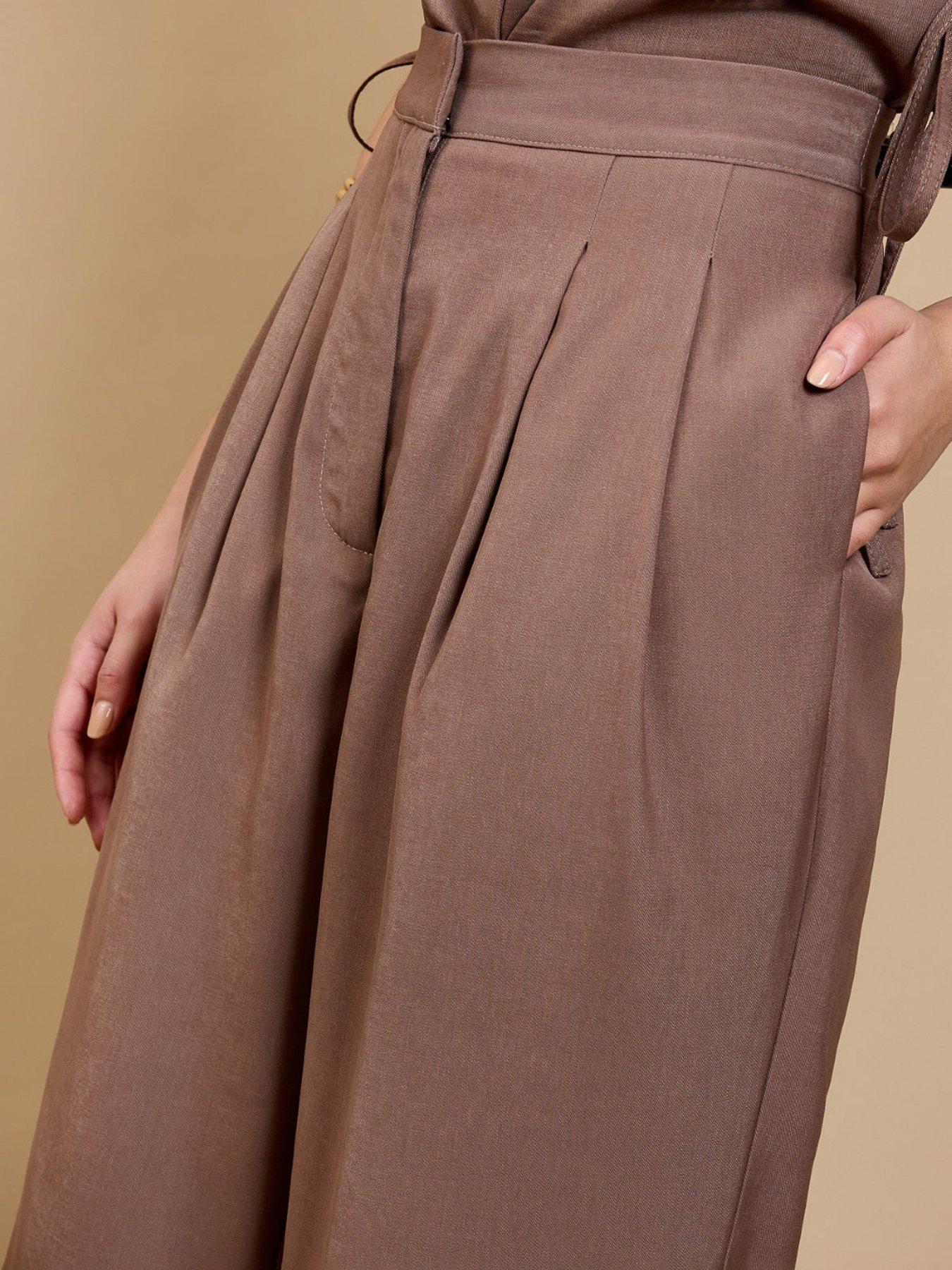 little-mistress-wide-leg-trousers-brownoutfit