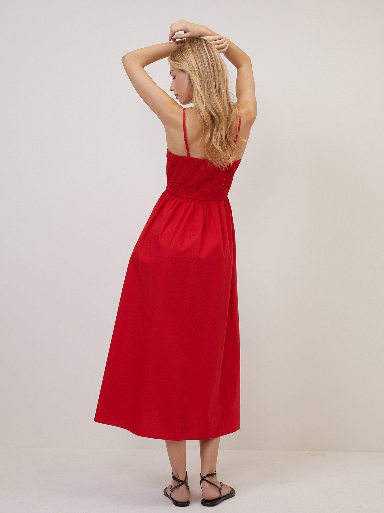 Image 2 of 5 of Nobodys Child Briella Midi Dress - Red