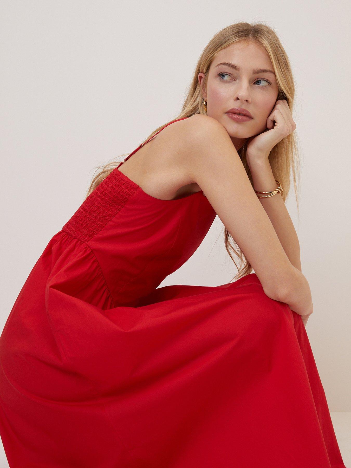 Image 4 of 5 of Nobodys Child Briella Midi Dress - Red