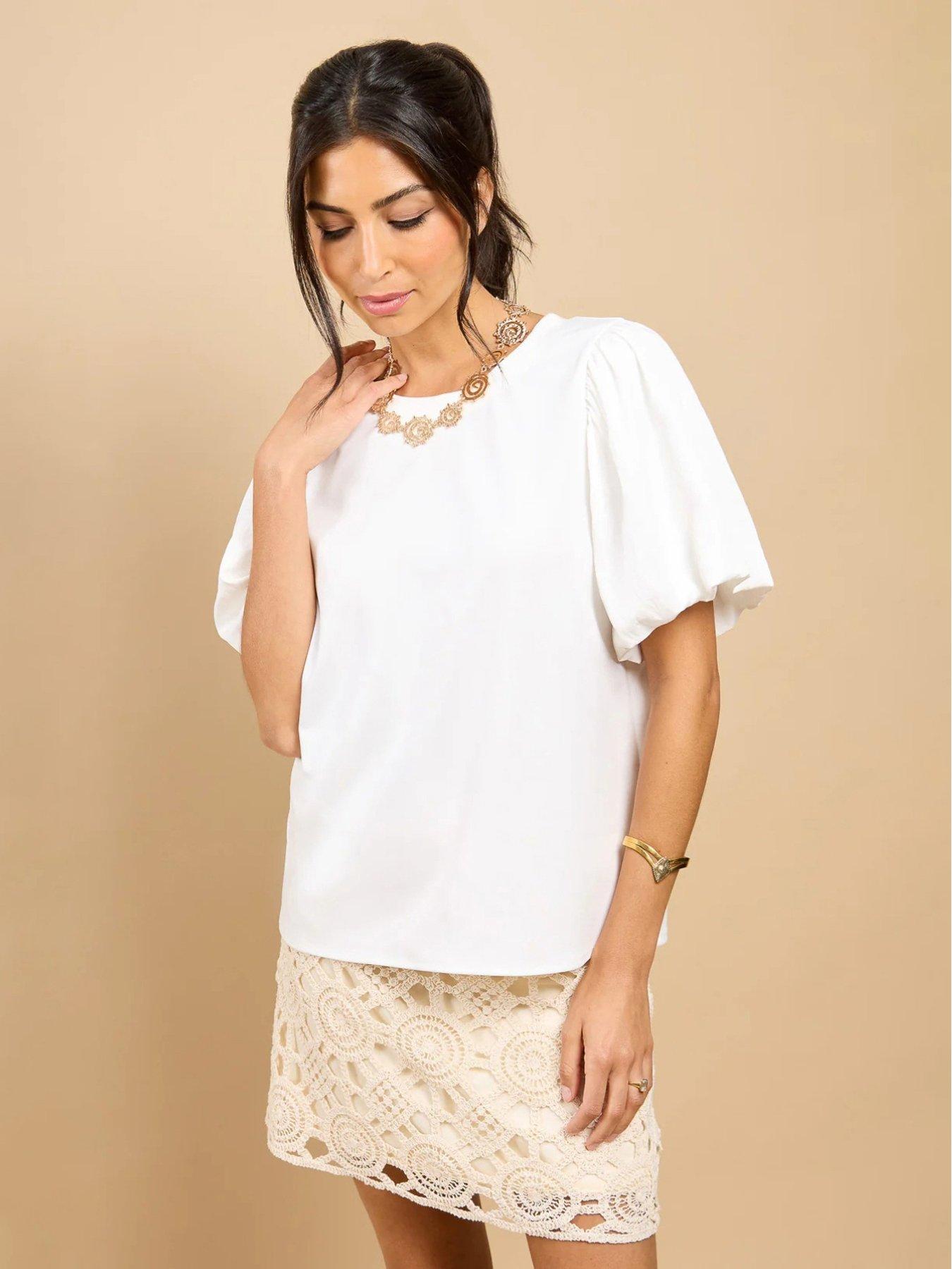 little-mistress-balloon-sleeve-top-whitefront