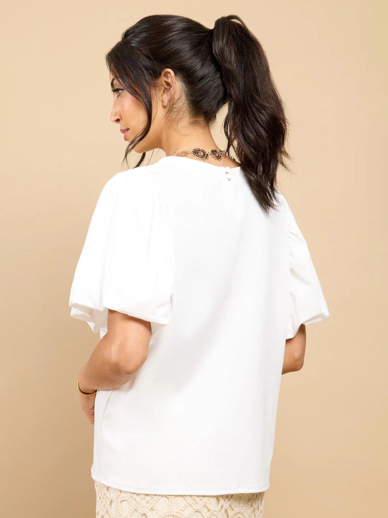 little-mistress-balloon-sleeve-top-whitestillFront