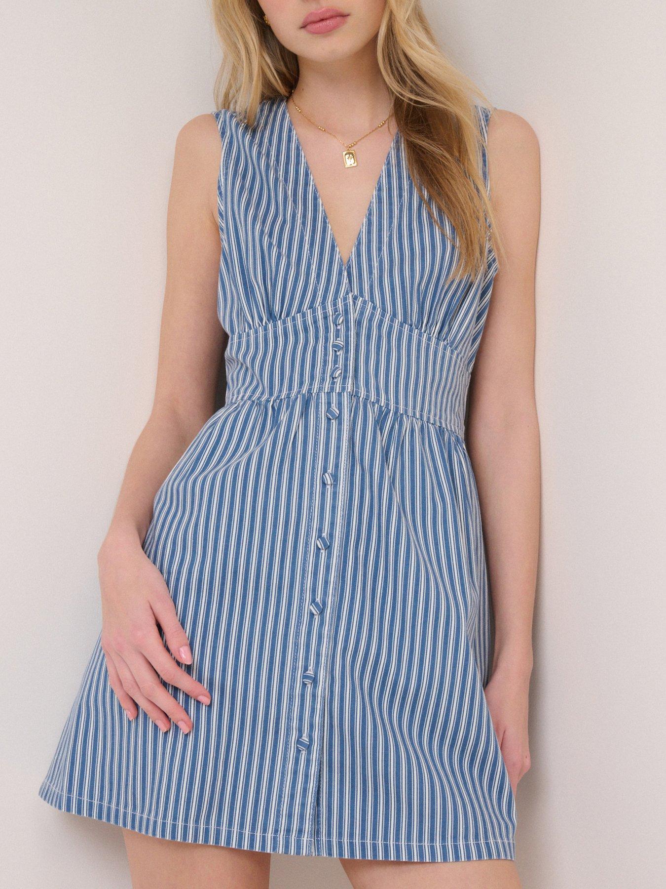 Image 3 of 5 of Nobodys Child Denim Starlight Mini Dress - Blue