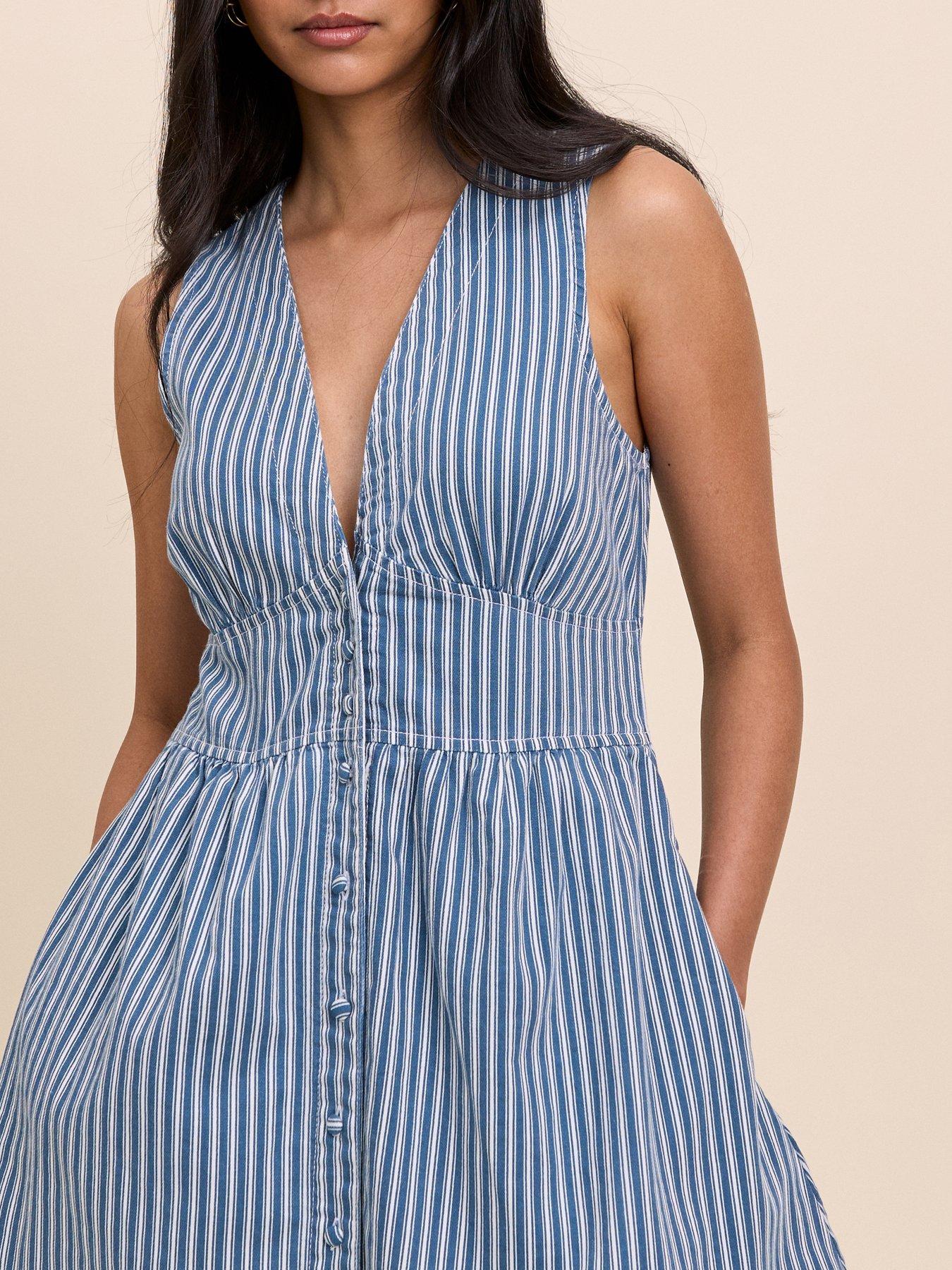 Image 5 of 5 of Nobodys Child Denim Starlight Mini Dress - Blue