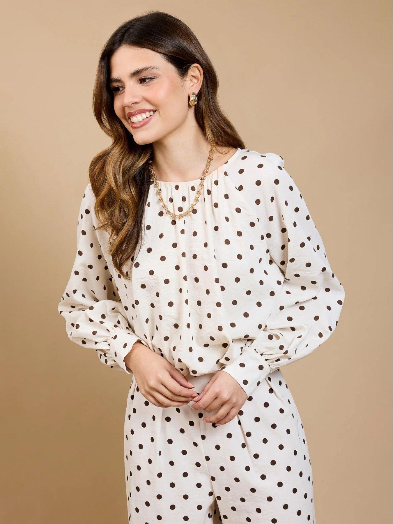 little-mistress-polka-dot-balloon-top-creamfront