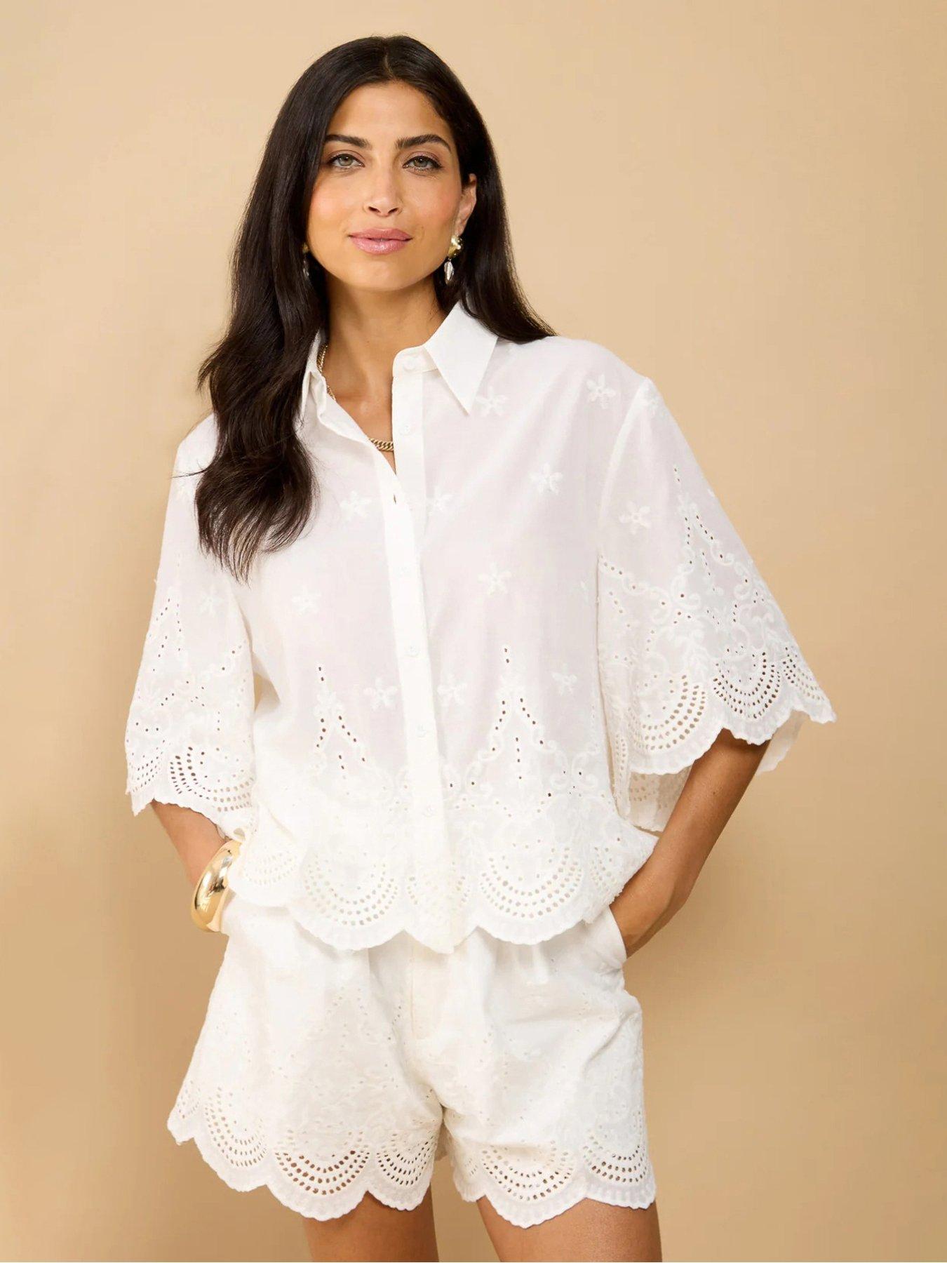 Little Mistress Embroidered Shirt - White