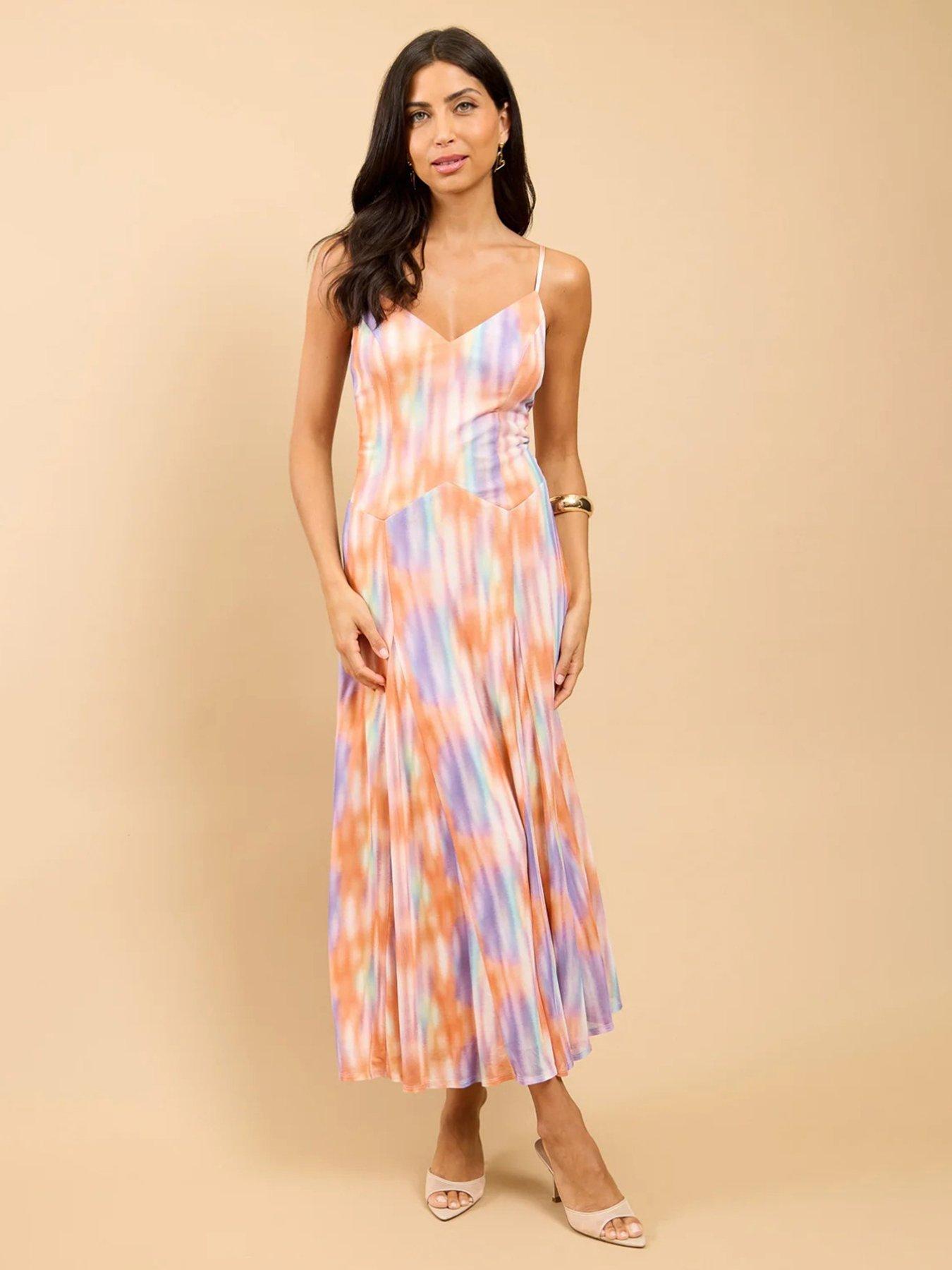 Little Mistress Blur Print Maxi Dress