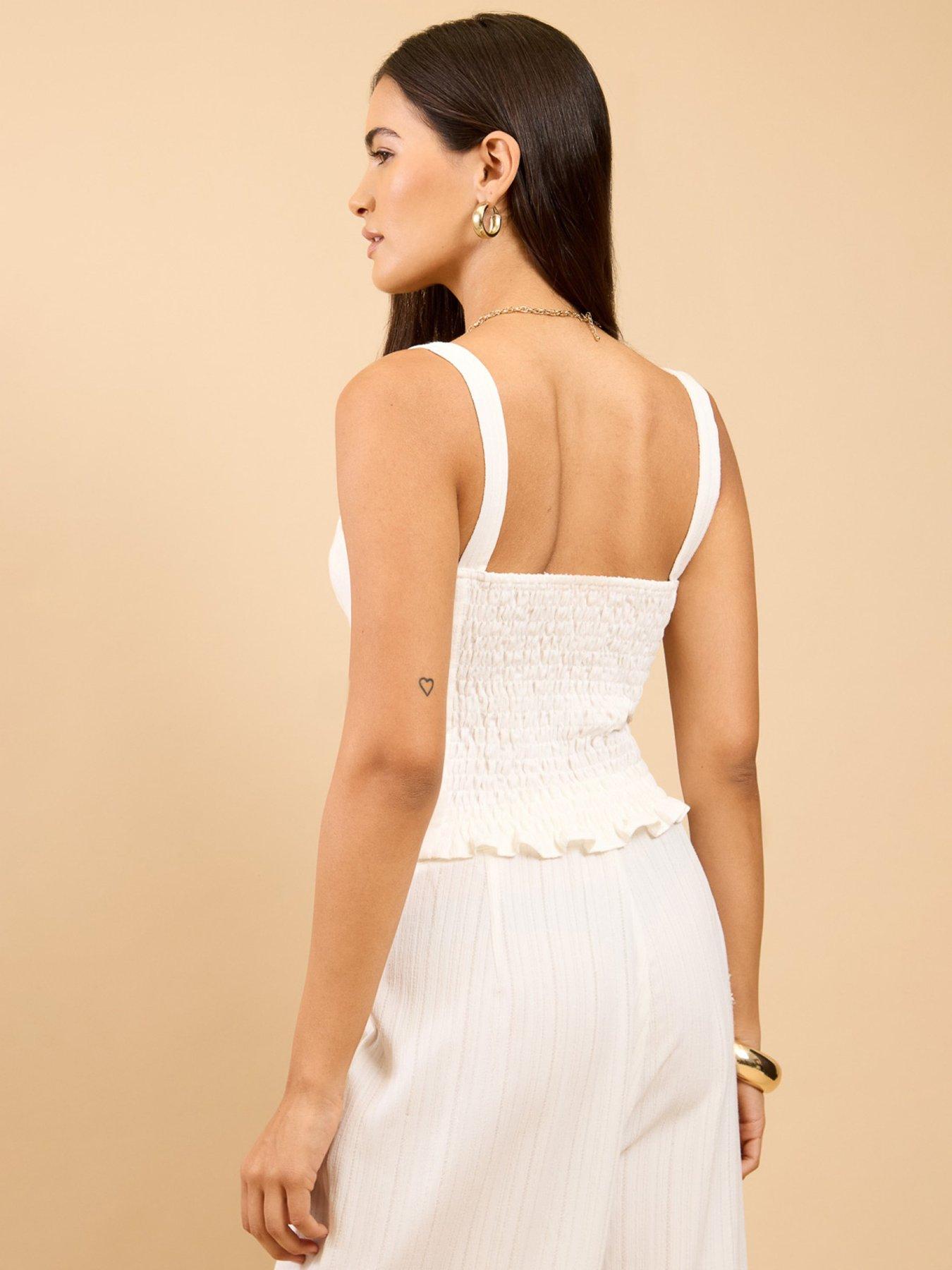 Image 2 of 4 of Little Mistress White Side Gather Top