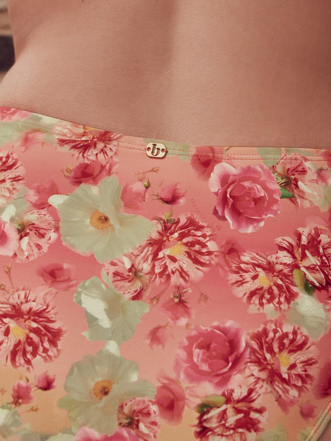 Image 5 of 5 of Ted Baker B By Floral Hi Waist Bikini Brief - Pink