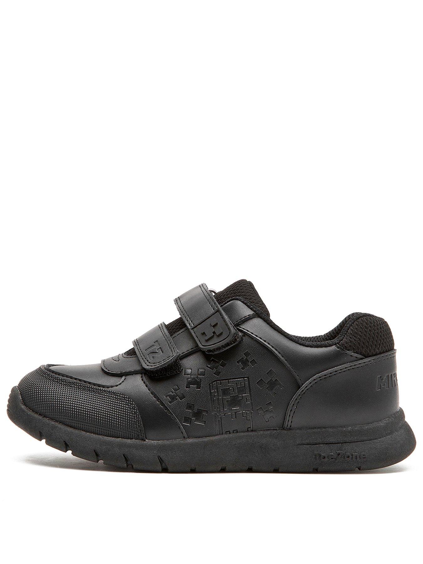 Image 1 of 6 of ToeZone Minecraft Double Strap School Shoe - Black
