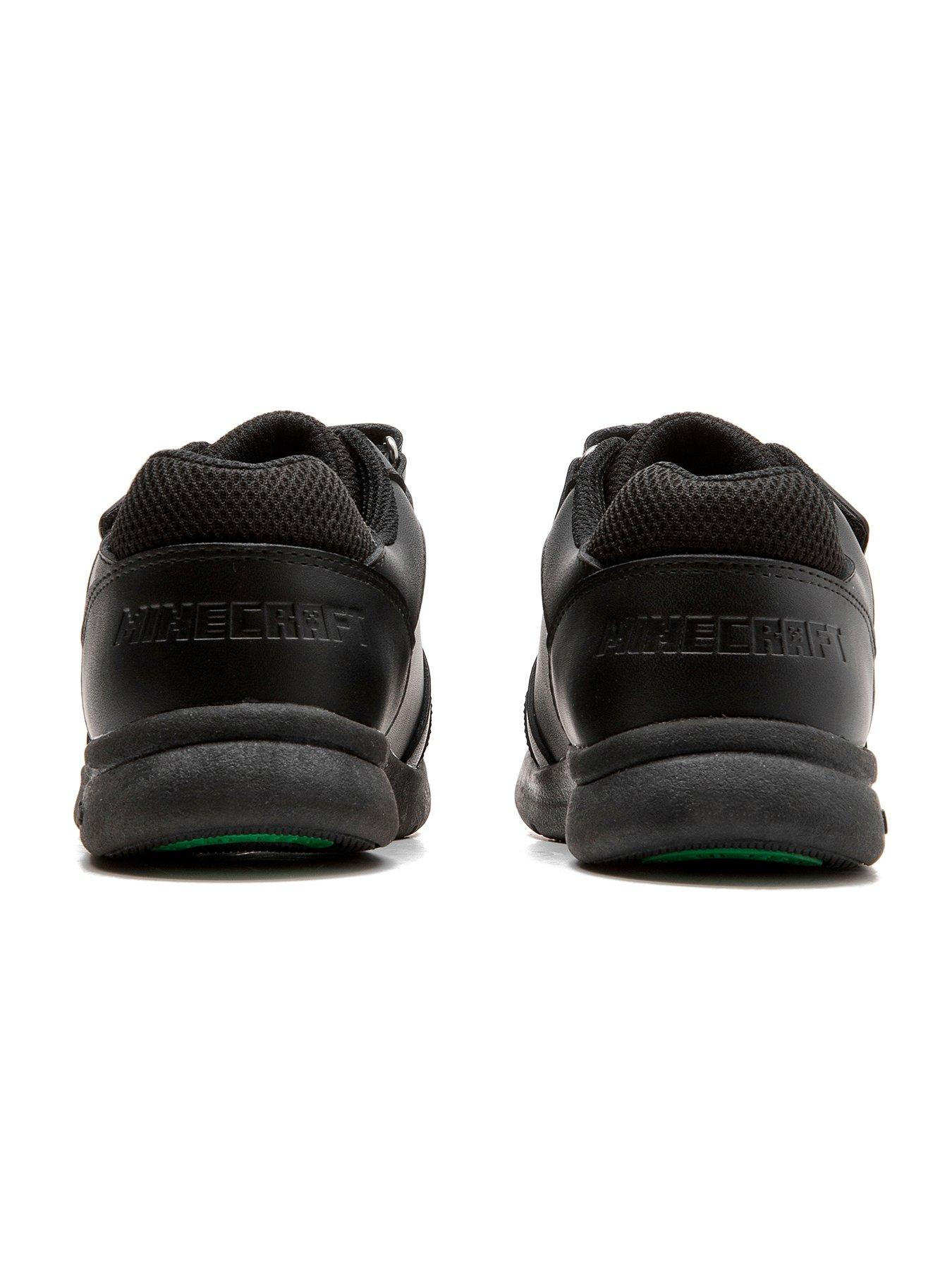 Image 6 of 6 of ToeZone Minecraft Double Strap School Shoe - Black